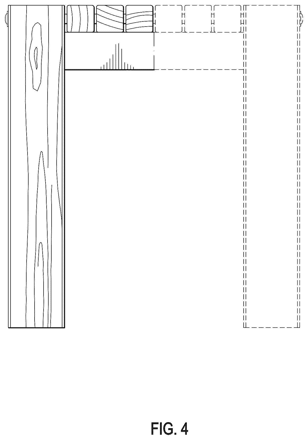 Patent USD1076518 Figure 4 – Modular square-slat furniture
