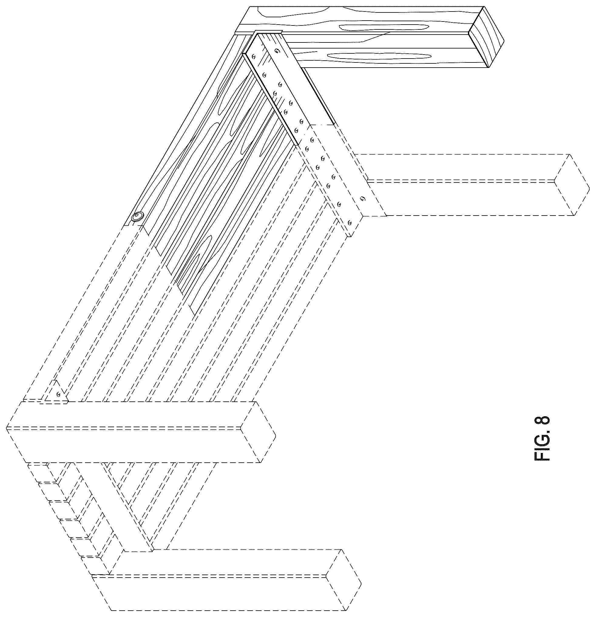 Patent USD1076518 Figure 8 – Modular square-slat furniture