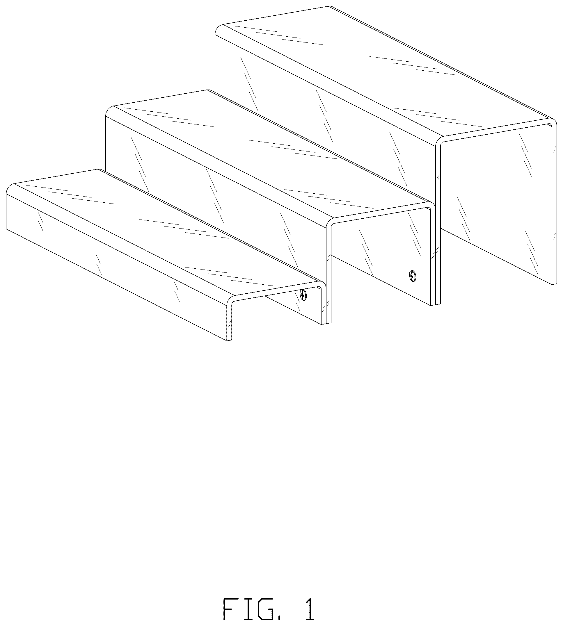 Patent USD1076520 Figure 1 – Riser stand