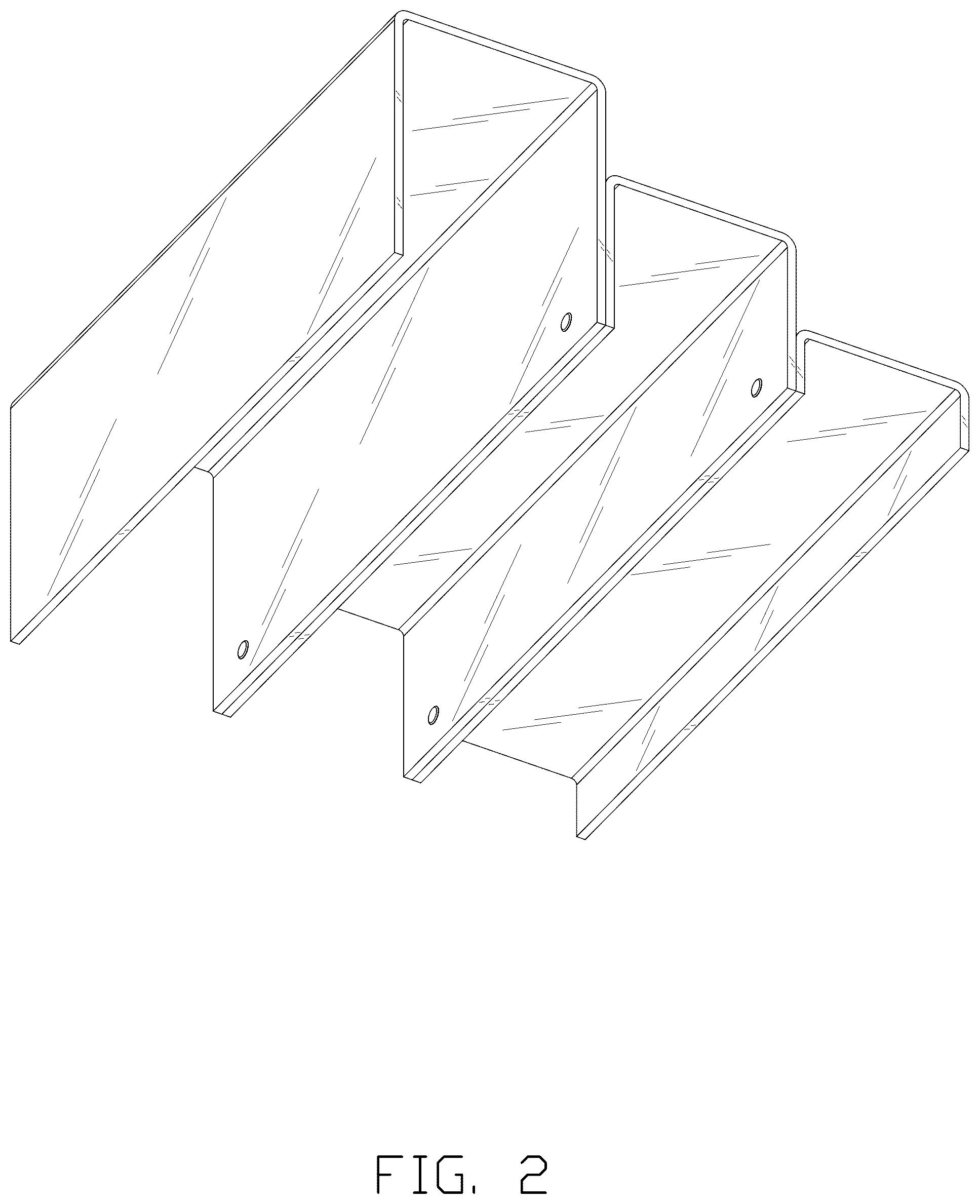Patent USD1076520 Figure 2 – Riser stand