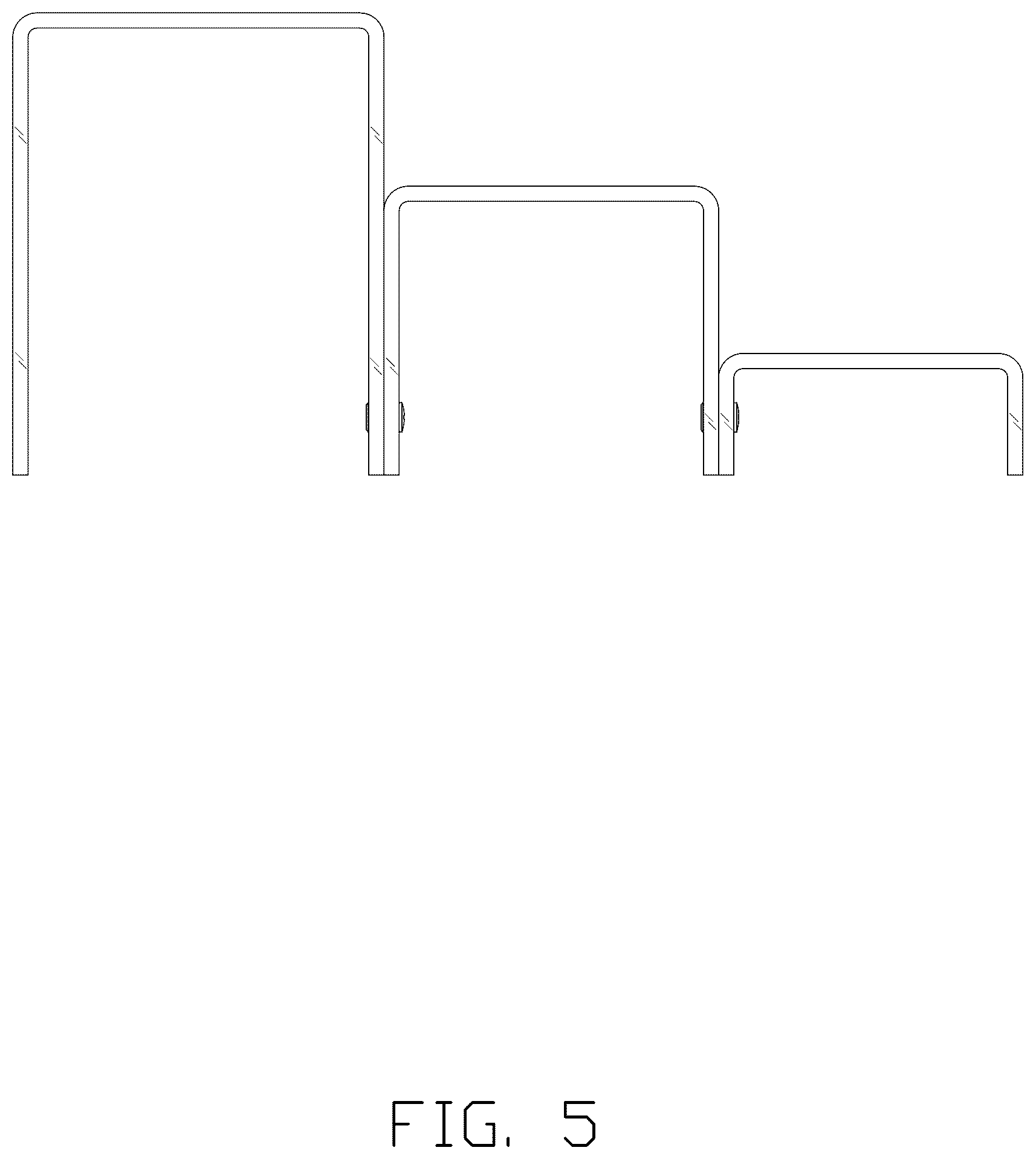 Patent USD1076520 Figure 5 – Riser stand