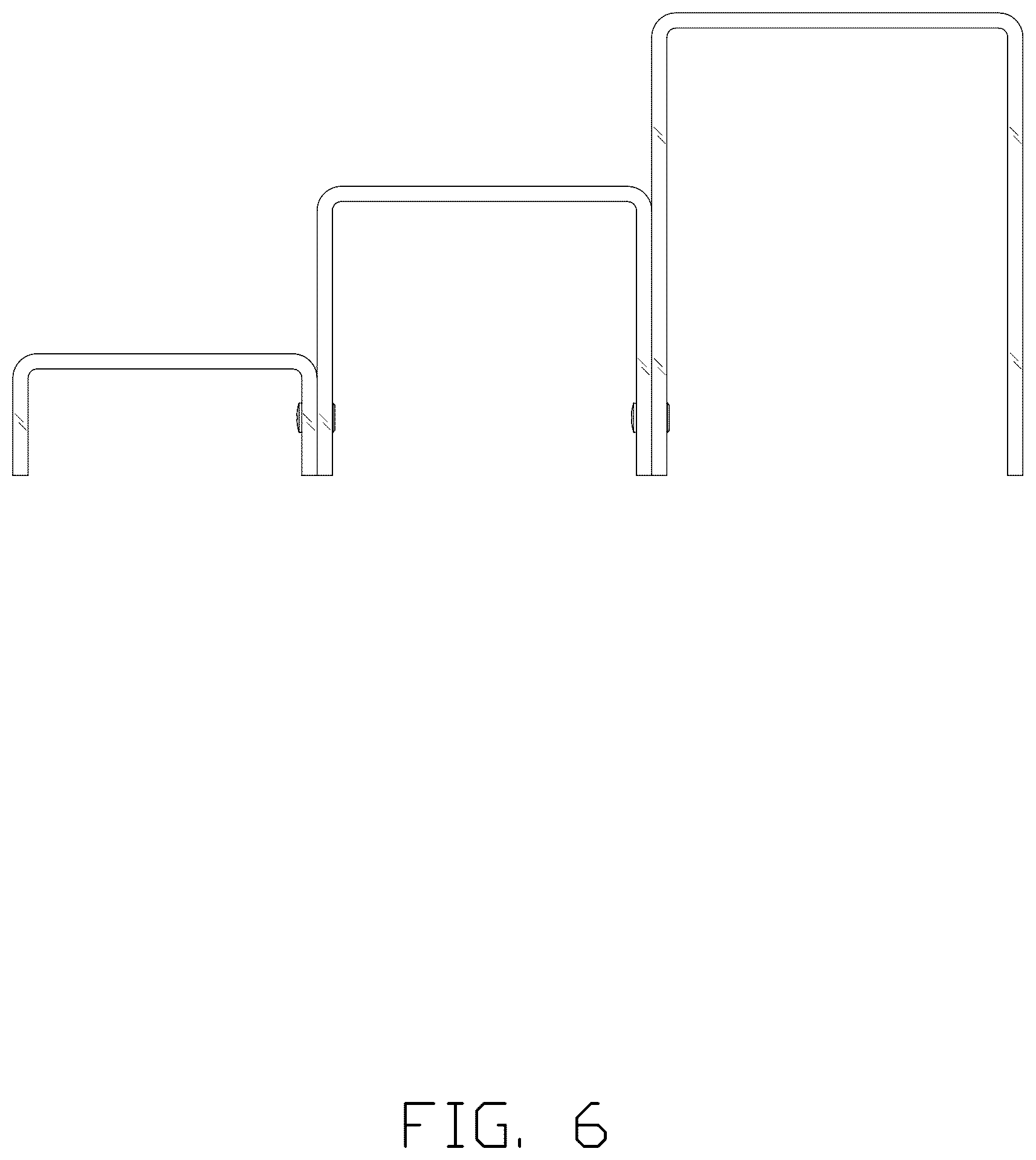 Patent USD1076520 Figure 6 – Riser stand