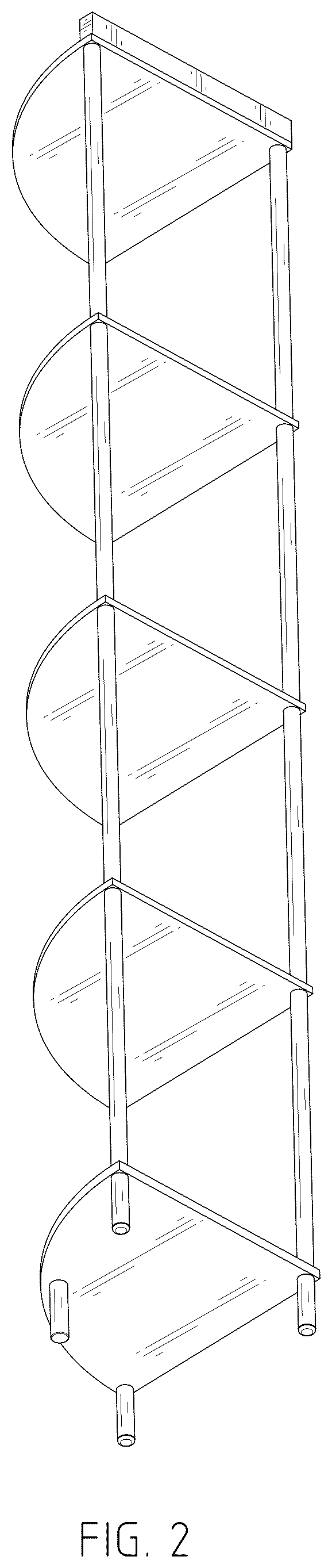 Patent USD1076521 Figure 2 – Corner shelf