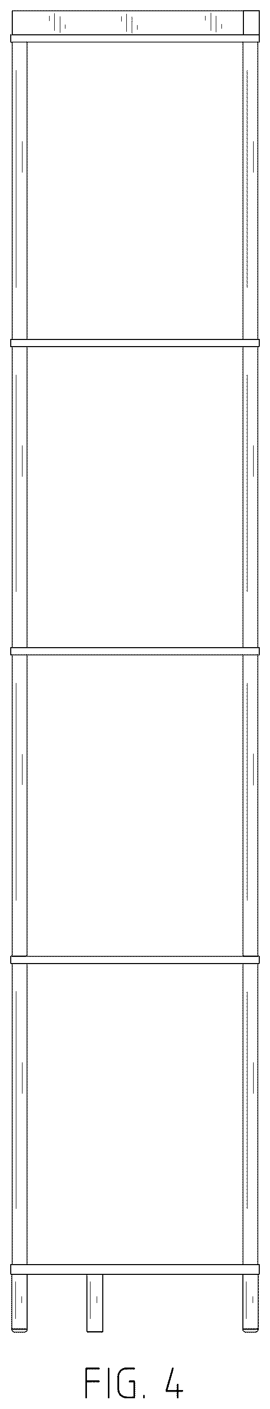Patent USD1076521 Figure 4 – Corner shelf