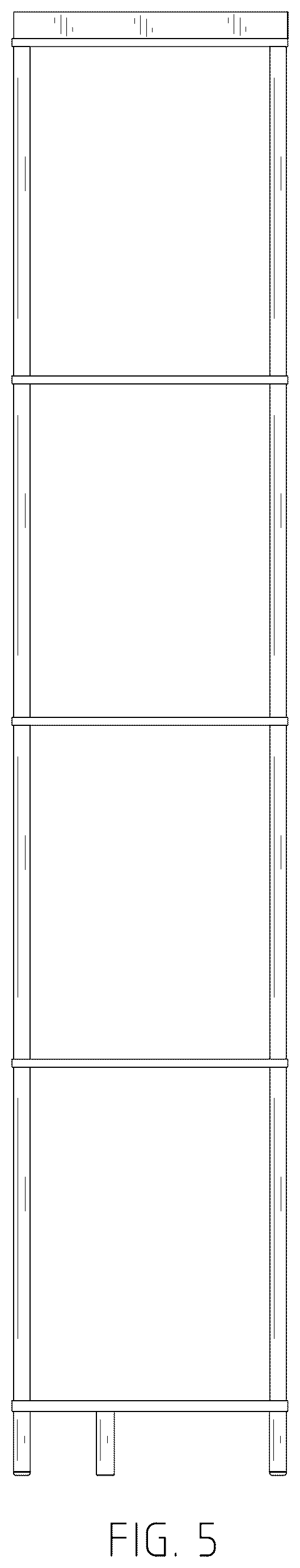 Patent USD1076521 Figure 5 – Corner shelf