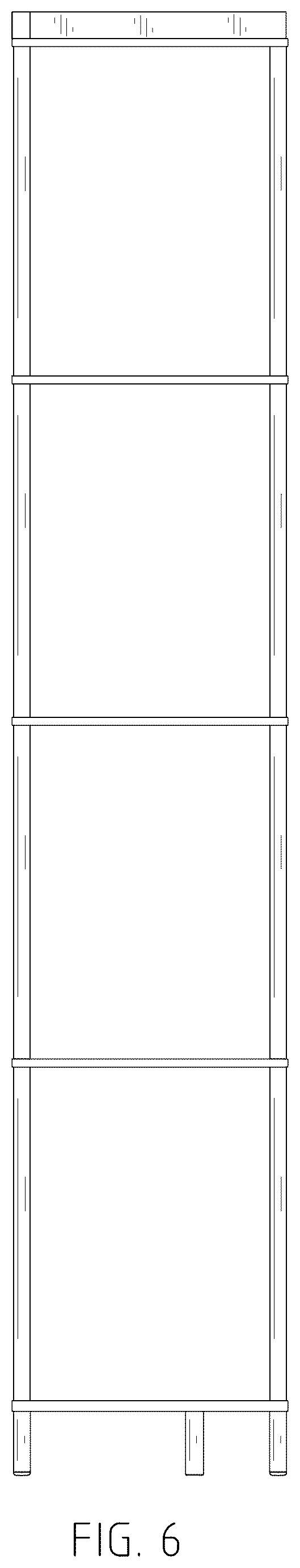 Patent USD1076521 Figure 6 – Corner shelf
