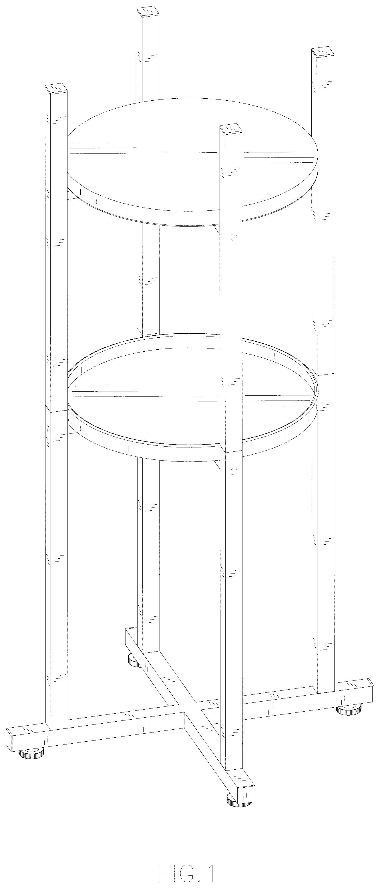 Patent USD1076522 Figure 1 – Bucket storage rack