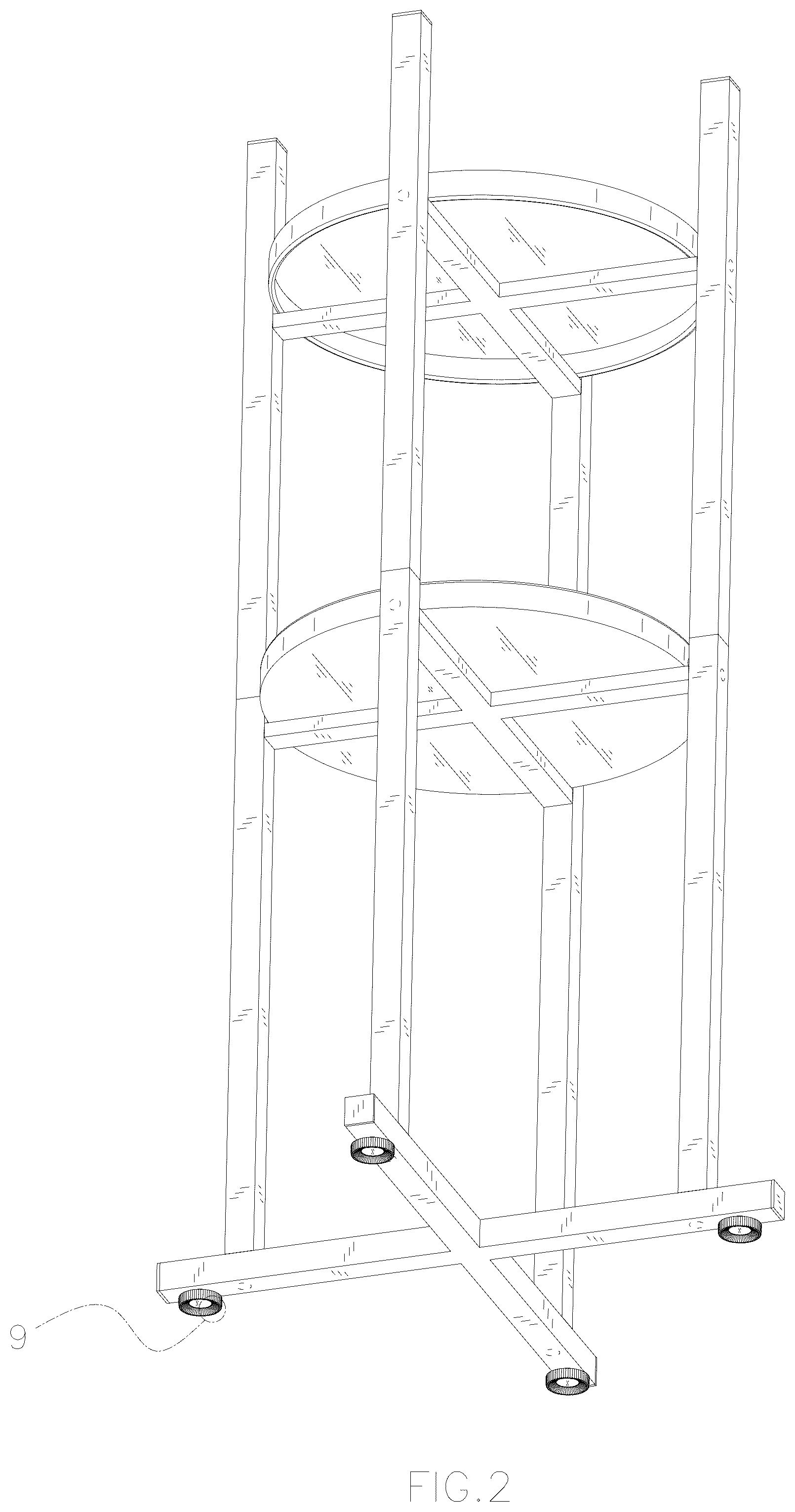 Patent USD1076522 Figure 2 – Bucket storage rack