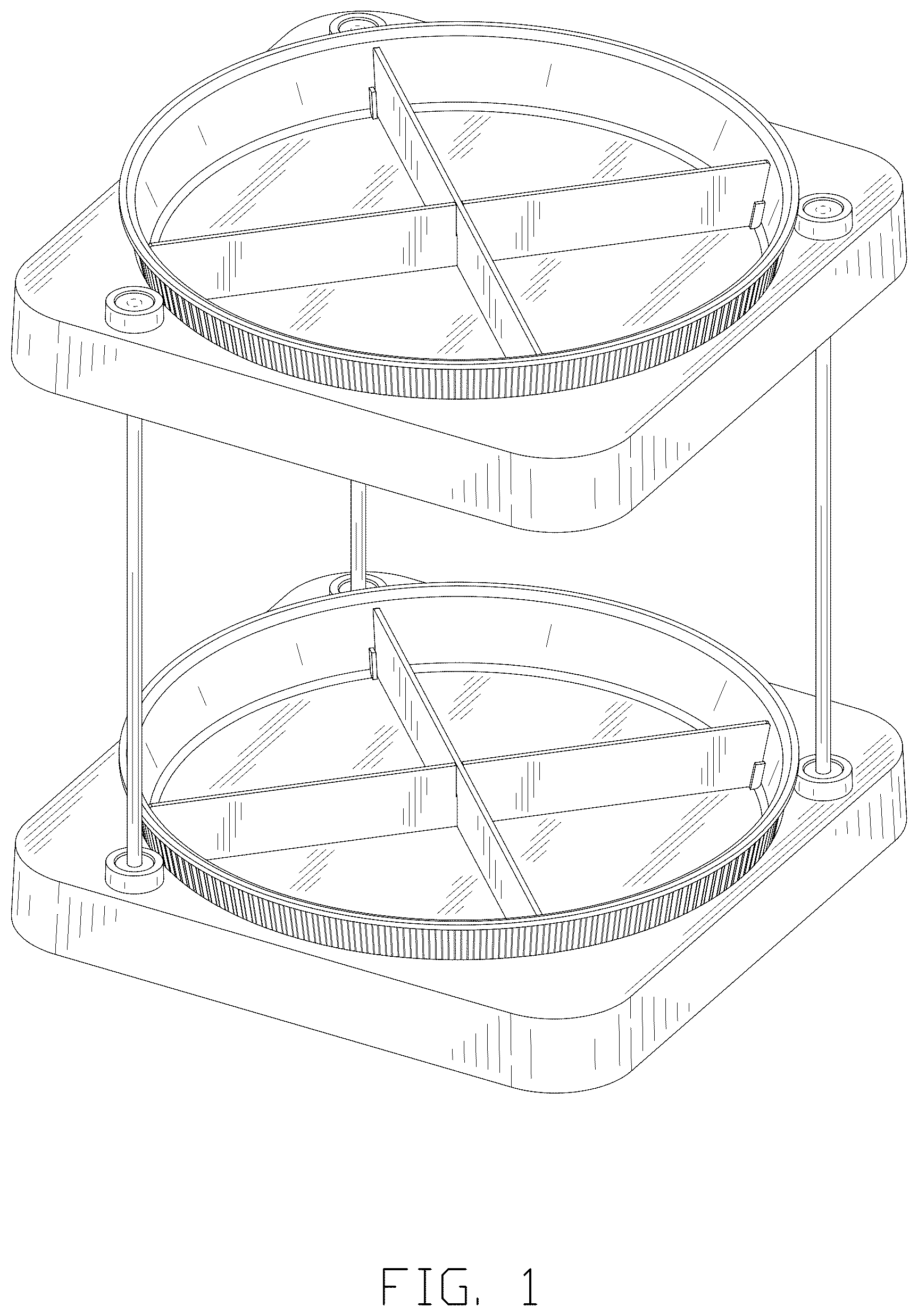 Patent USD1076523 Figure 1 – Turntable storage rack