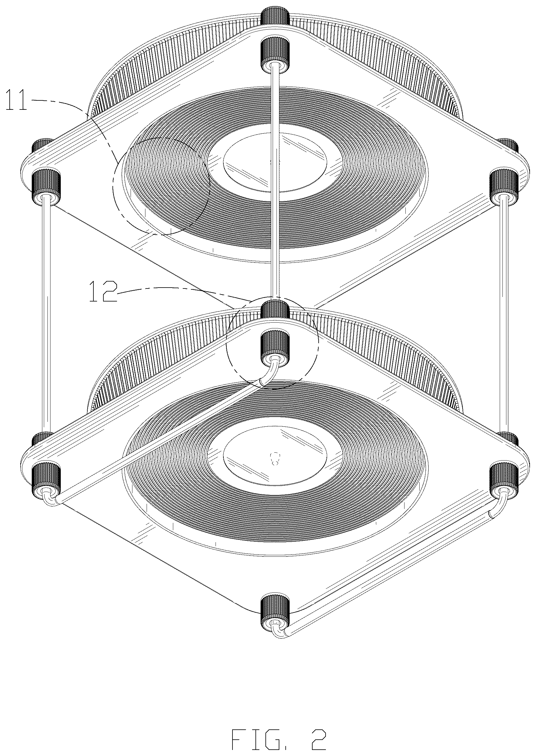 Patent USD1076524 Figure 2 – Turntable storage rack