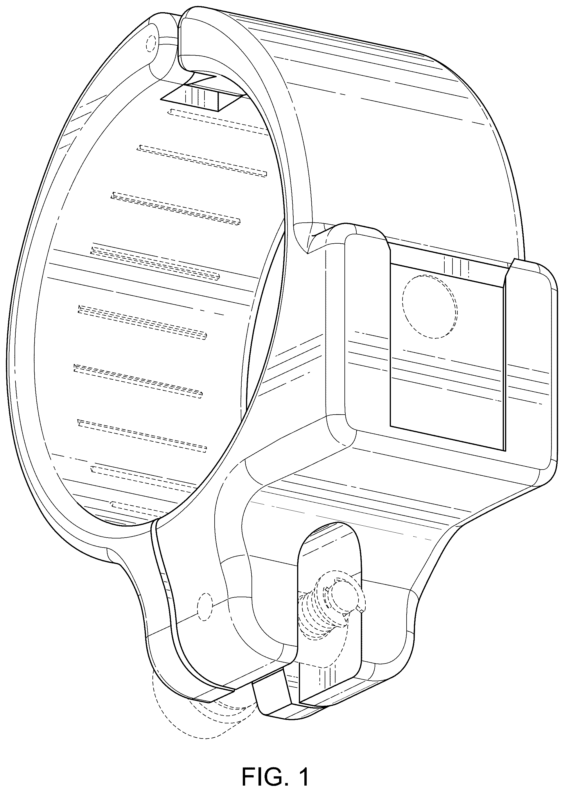 Patent USD1076525 Figure 1 – Hinged instrument holder