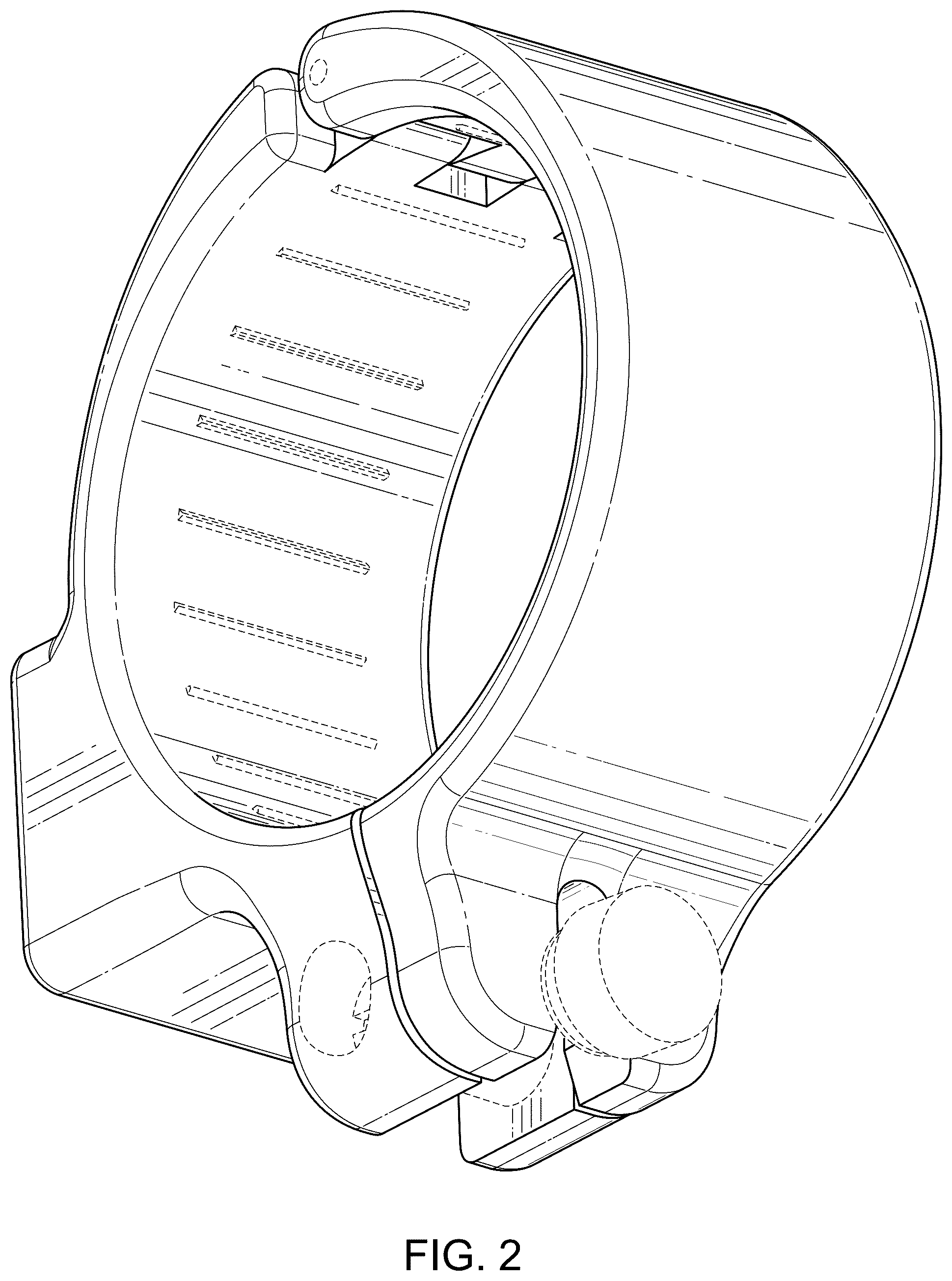 Patent USD1076525 Figure 2 – Hinged instrument holder