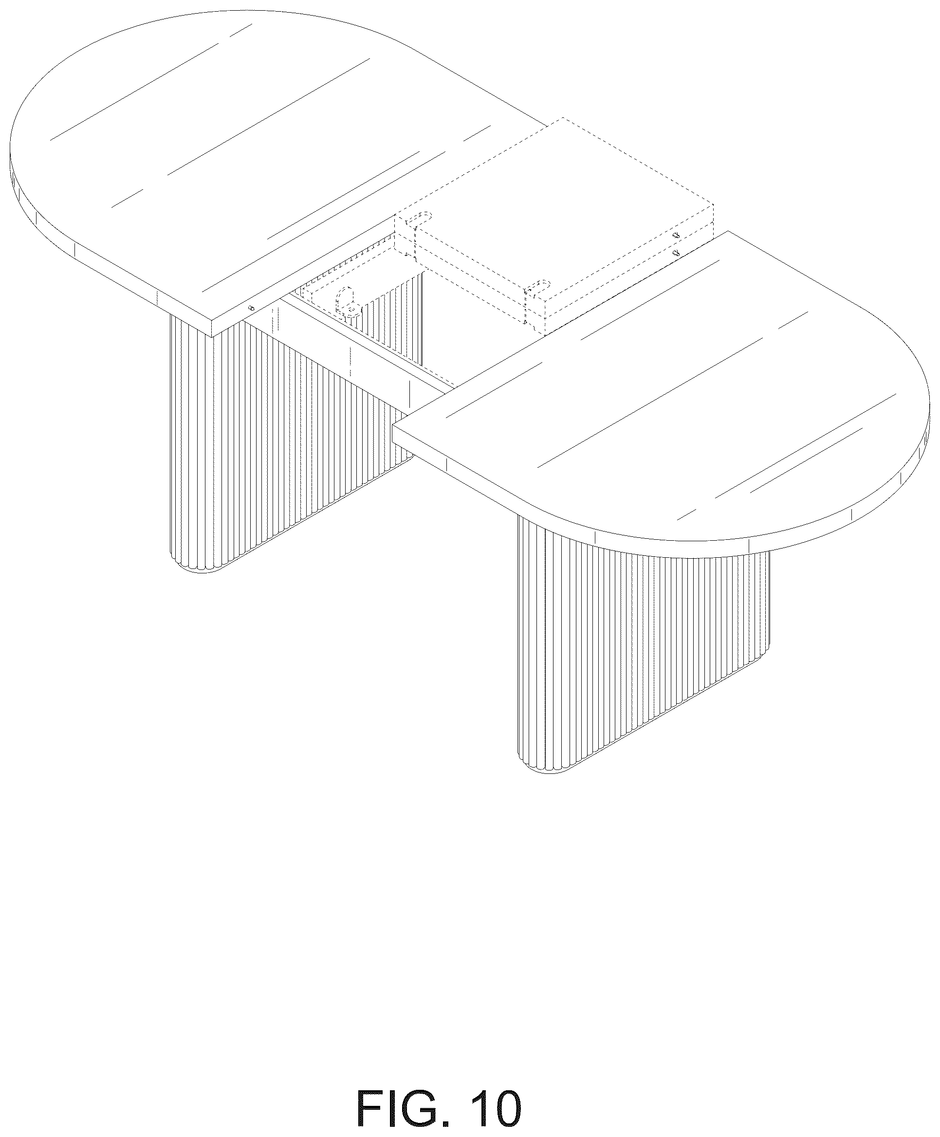 Patent USD1076529 Figure 10 – Dining table