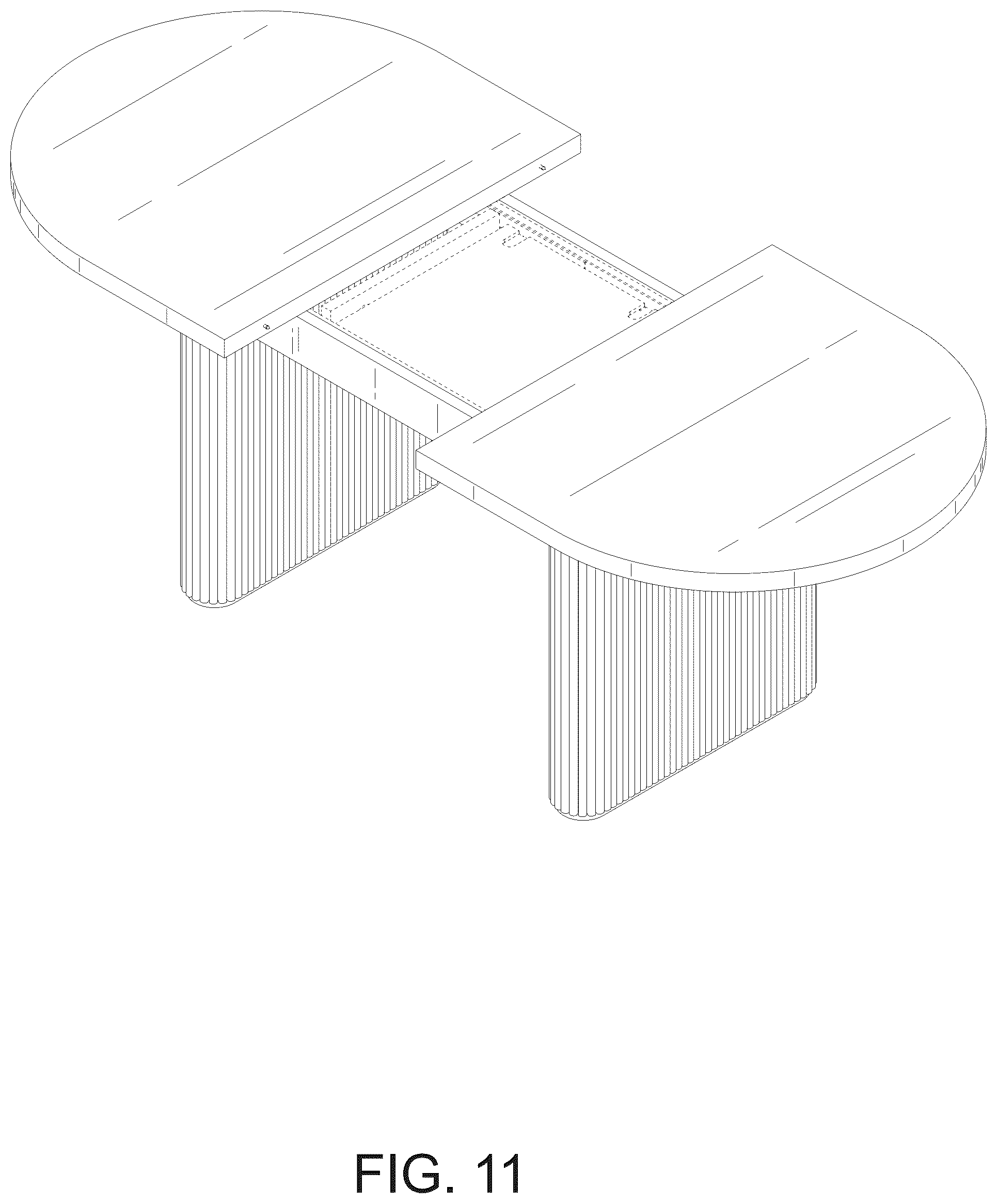 Patent USD1076529 Figure 11 – Dining table