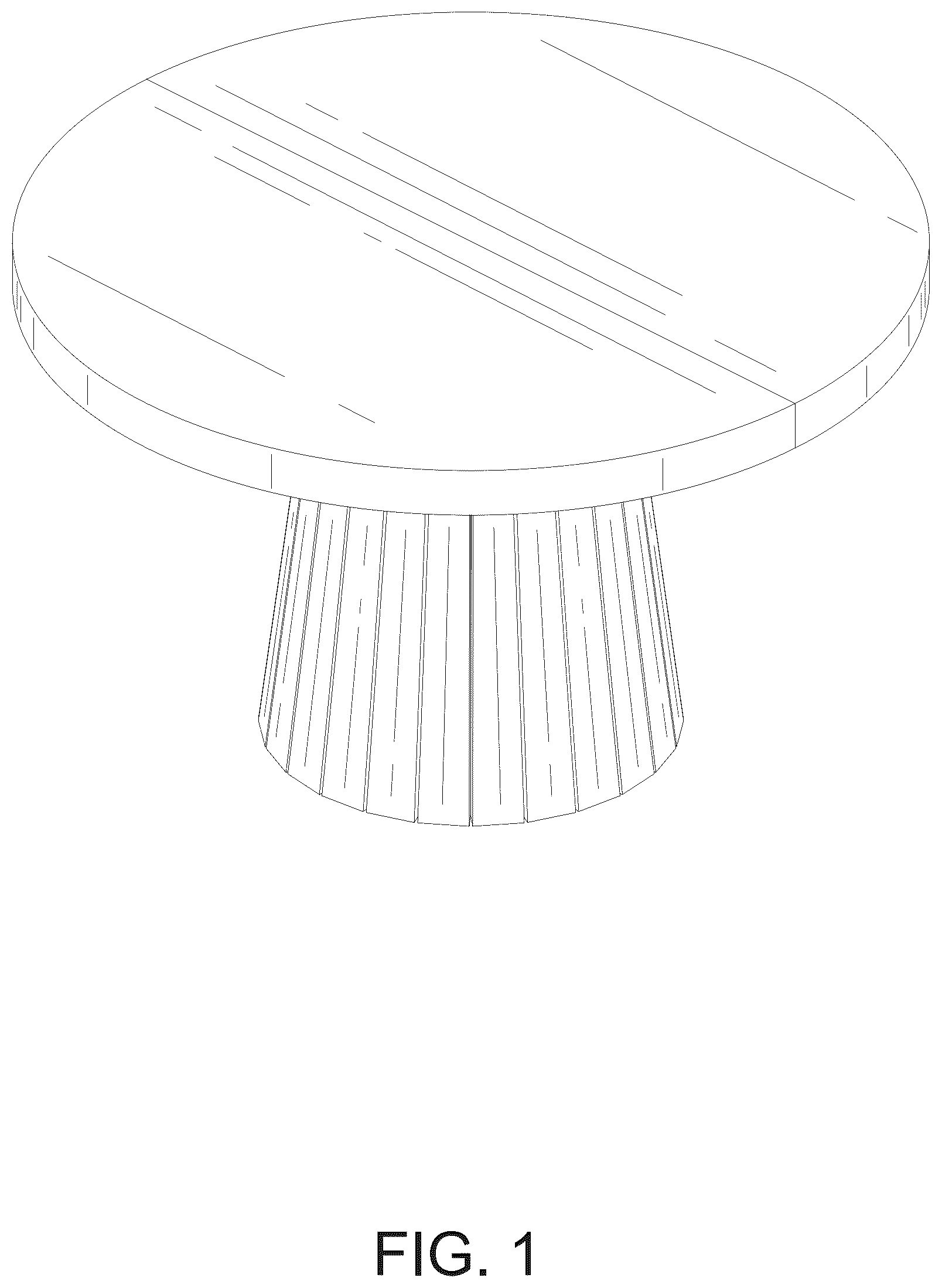 Patent USD1076530 Figure 1 – Dining table