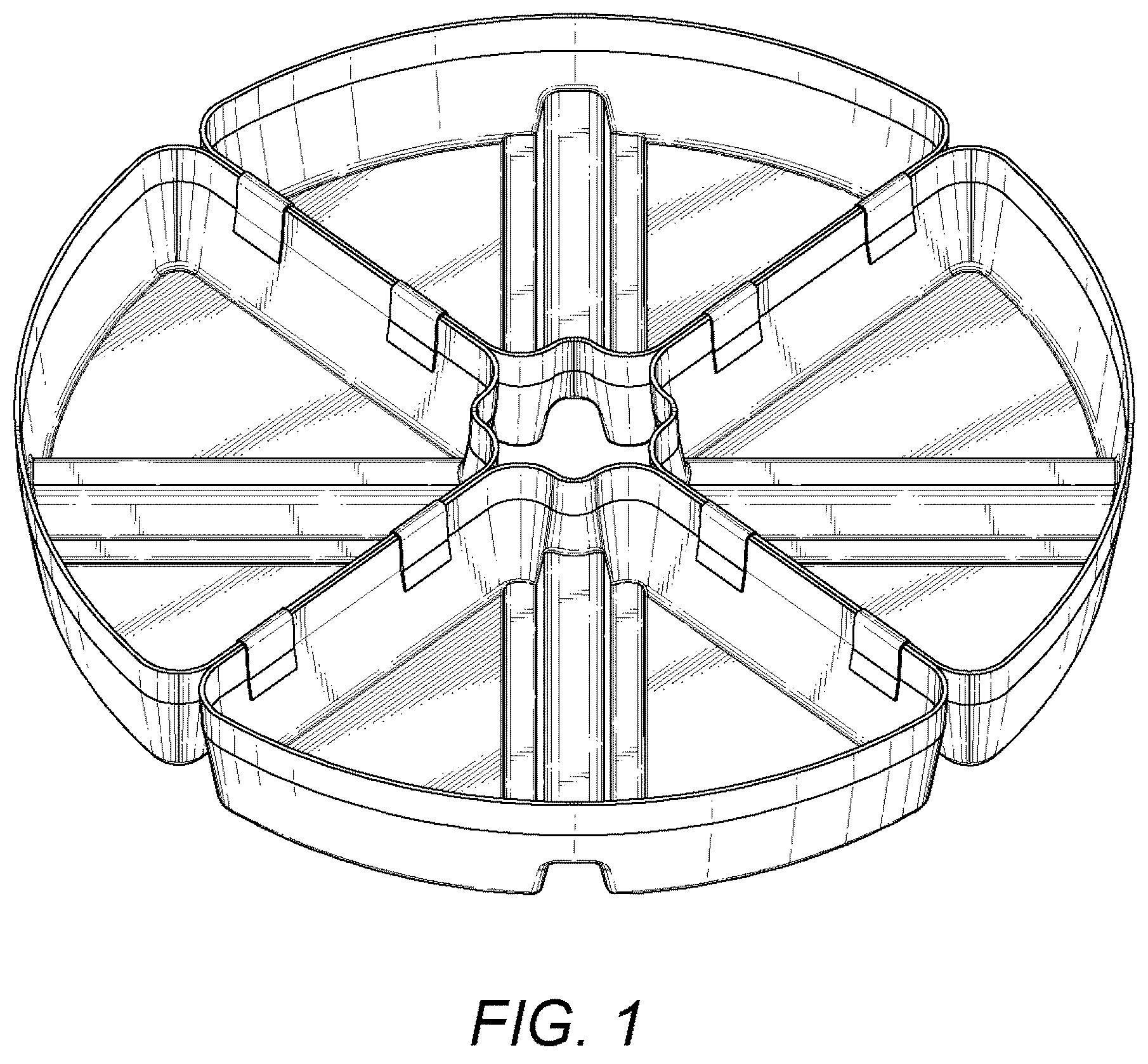 Patent USD1076531 Figure 1 – Round cantilever umbrella base