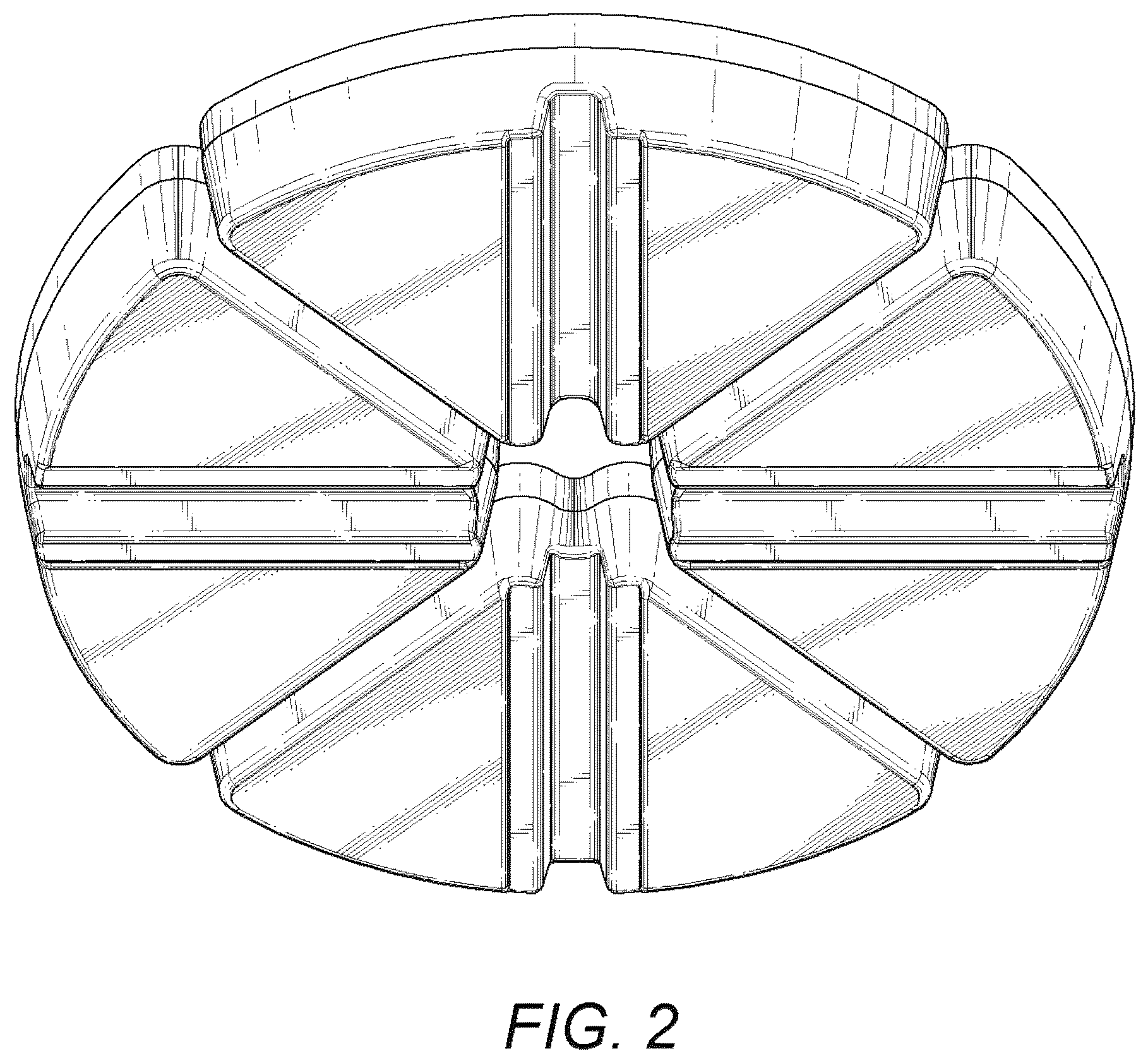Patent USD1076531 Figure 2 – Round cantilever umbrella base