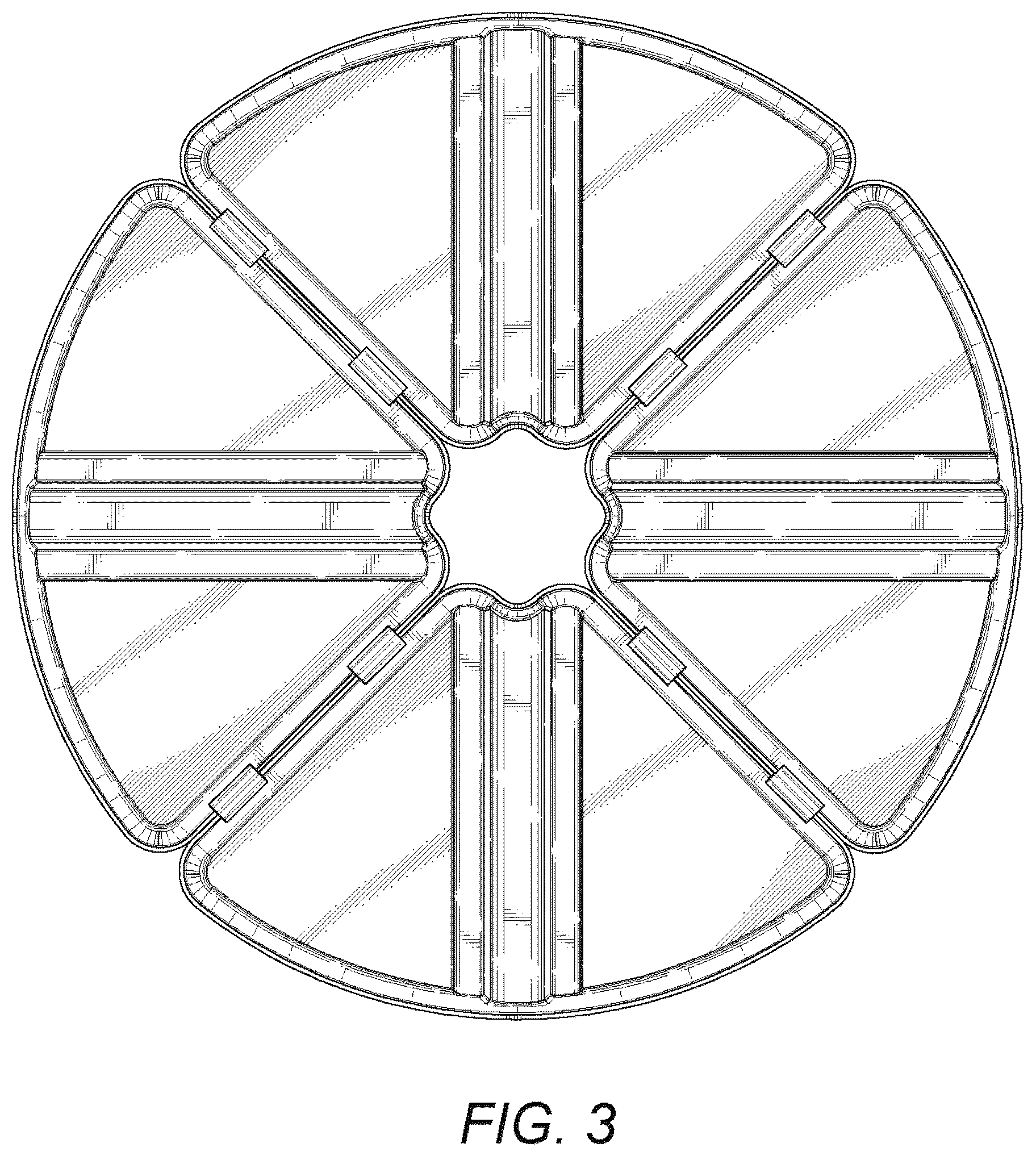 Patent USD1076531 Figure 3 – Round cantilever umbrella base
