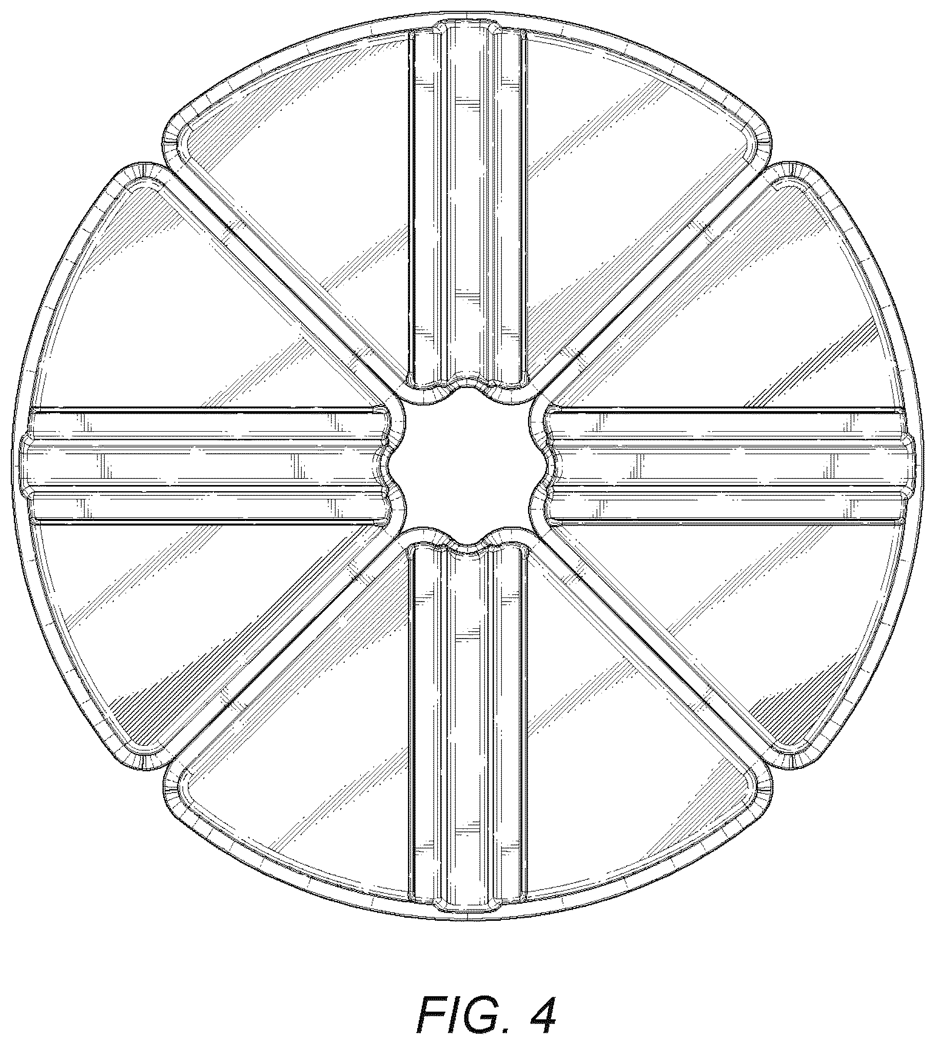Patent USD1076531 Figure 4 – Round cantilever umbrella base