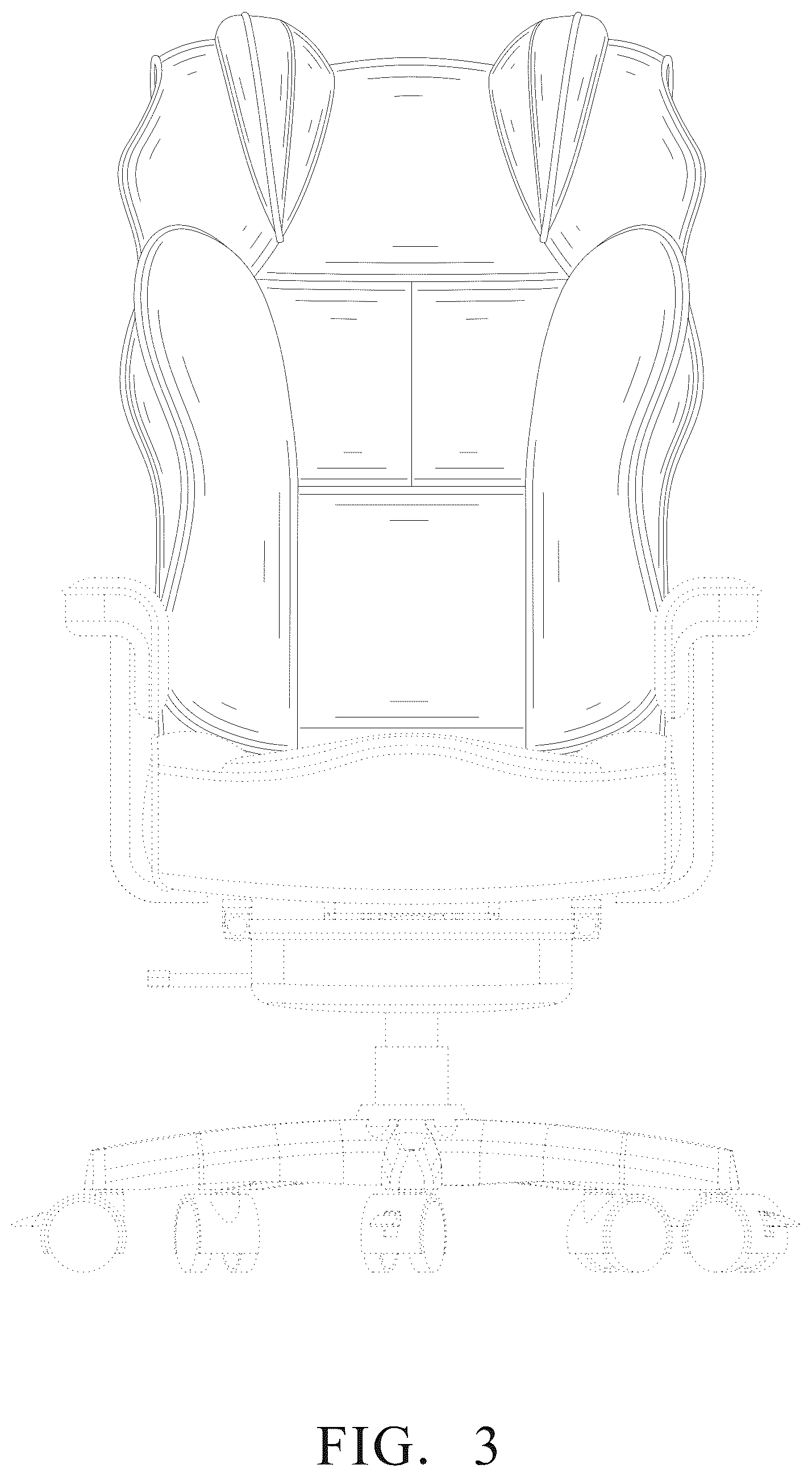 Patent USD1076533 Figure 3 – Office chair