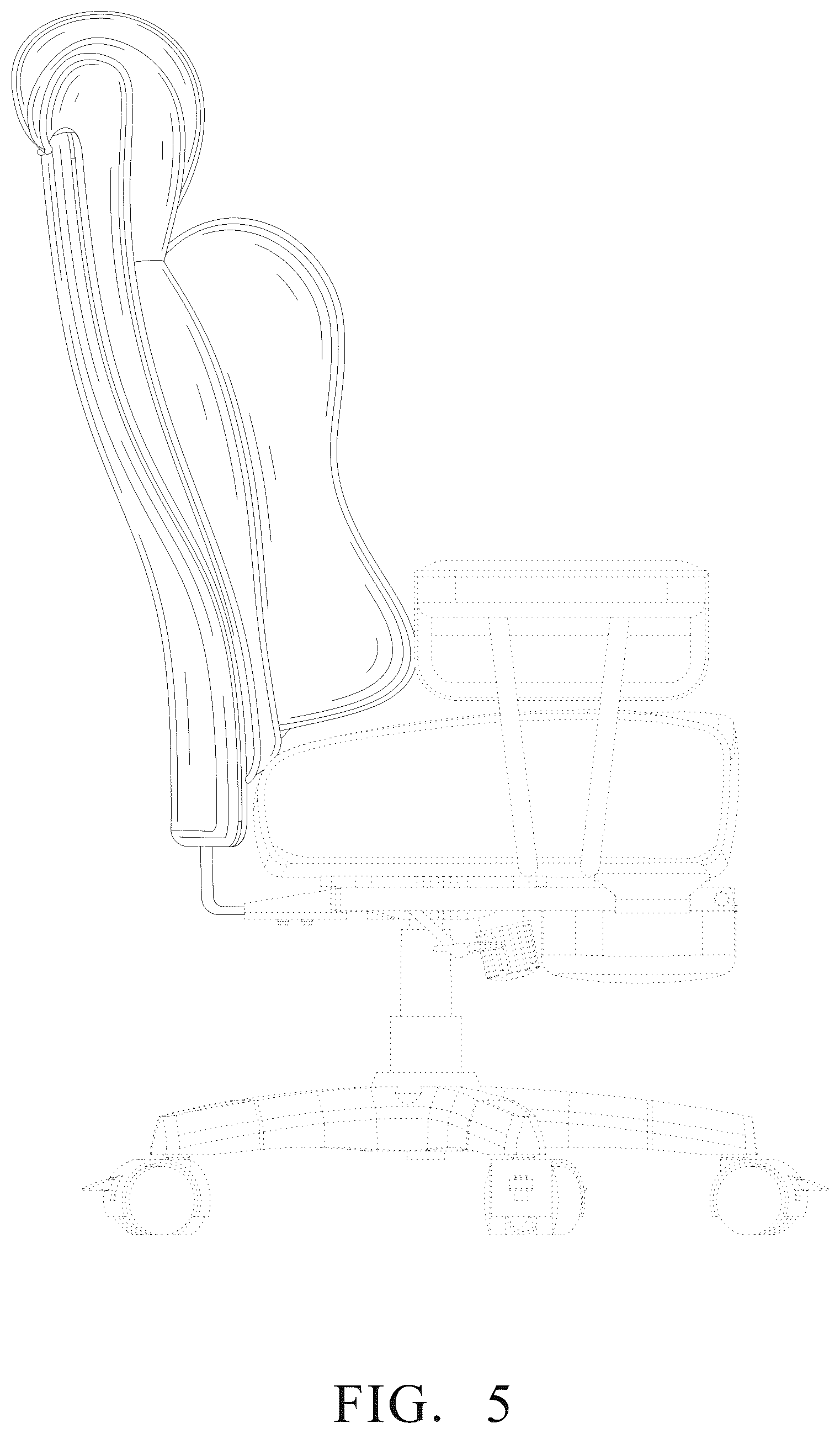 Patent USD1076533 Figure 5 – Office chair
