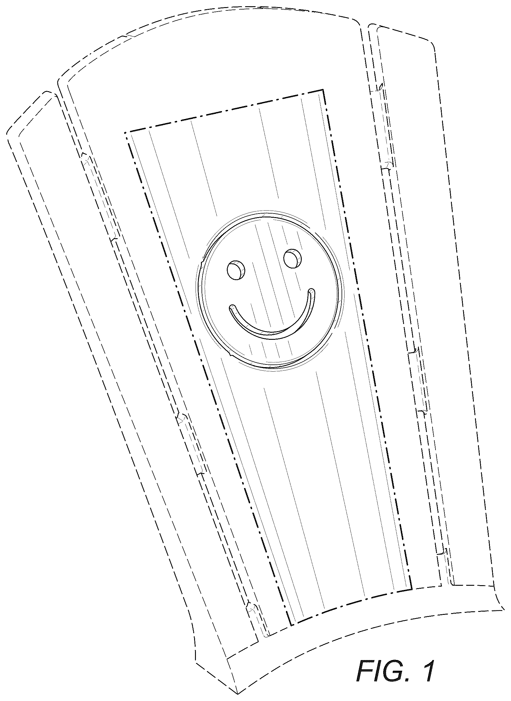 Patent USD1076535 Figure 1 – Chair back