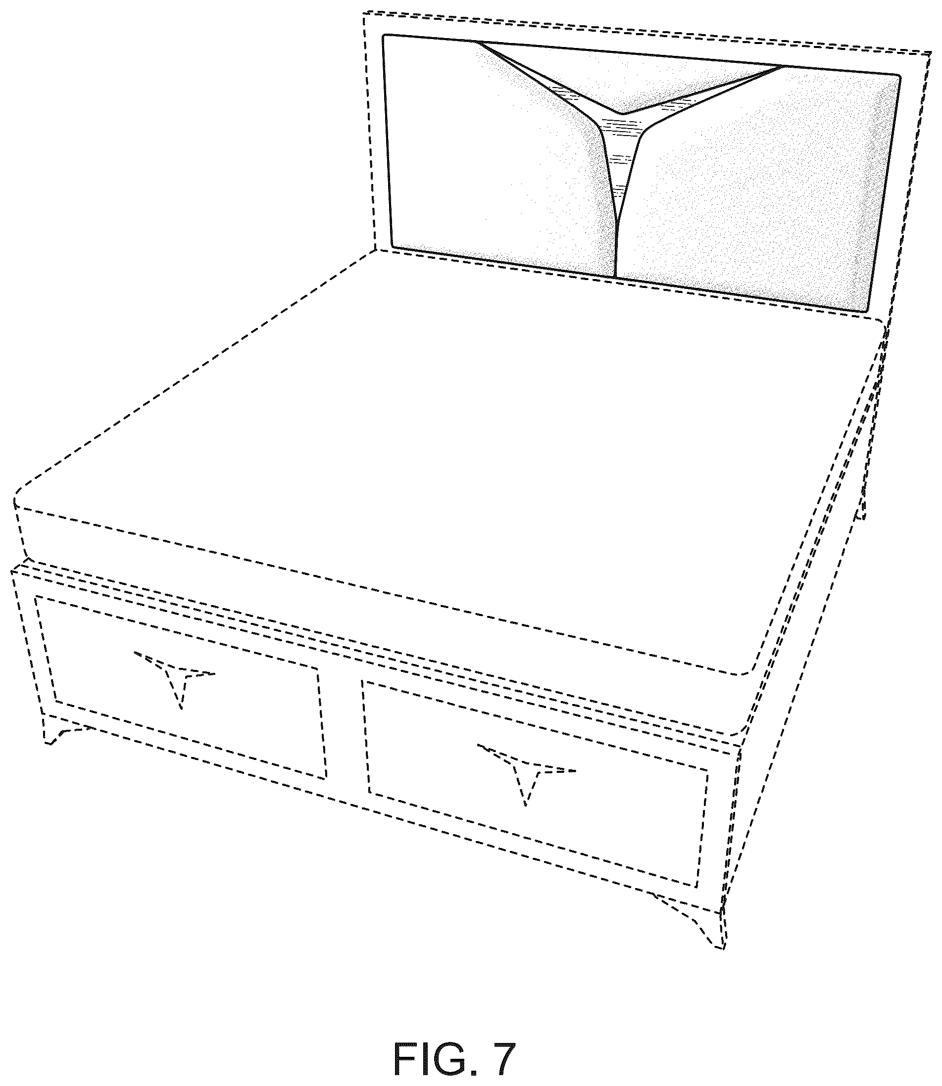 Patent USD1076537 Figure 4 – Upholstered furniture panel