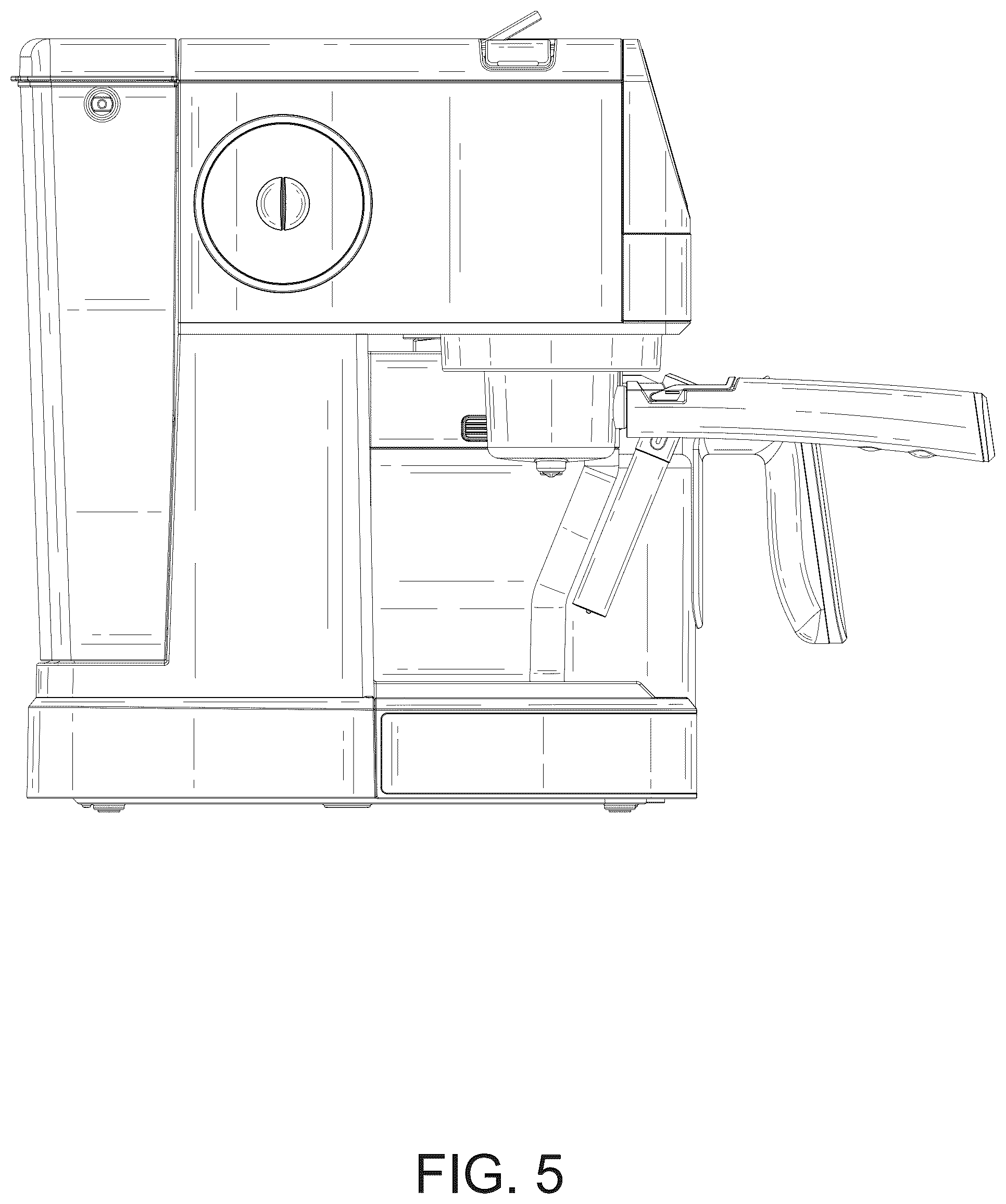 Patent USD1076549 Figure 5 – Coffee machine