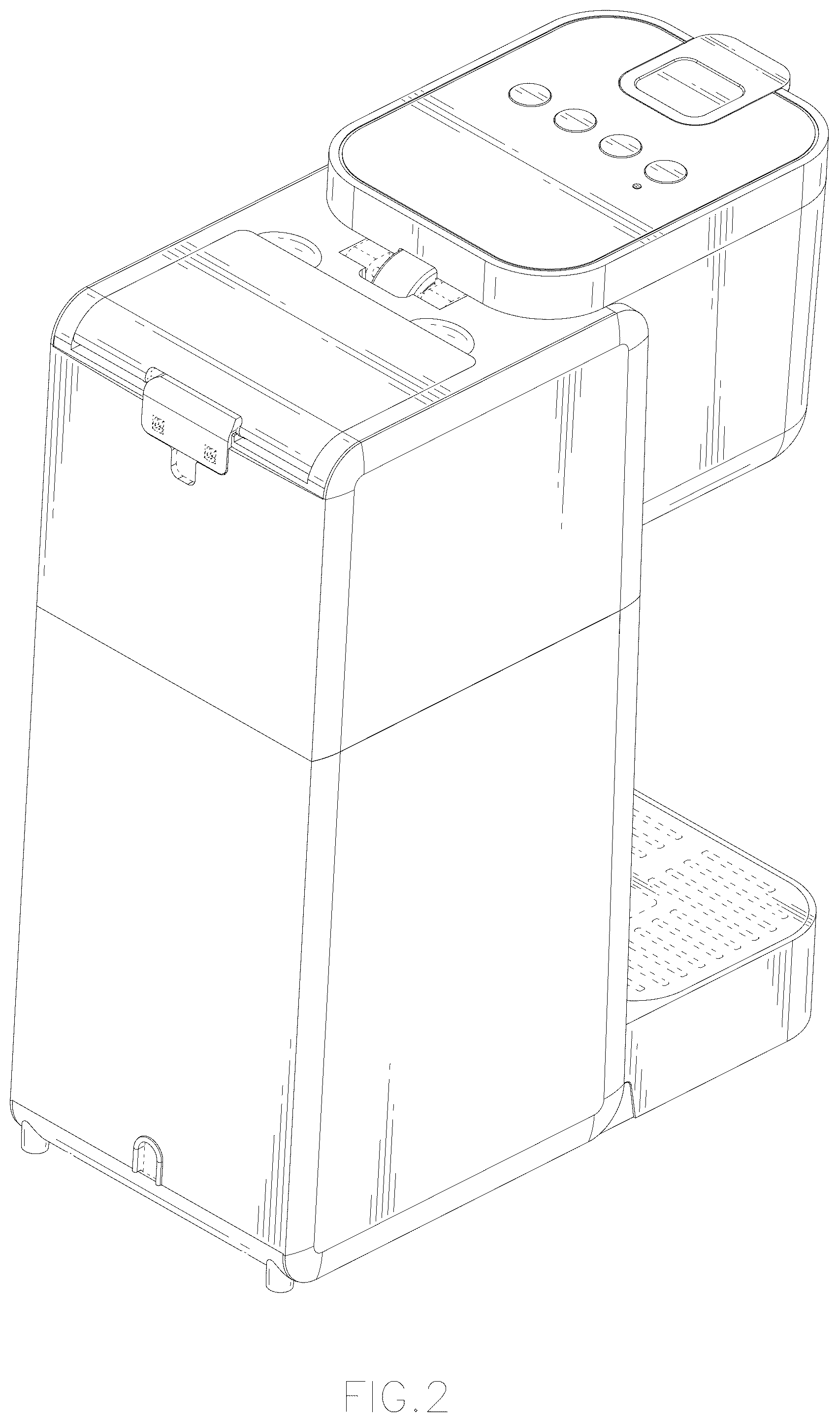 Patent USD1076555 Figure 2 – Coffee machine