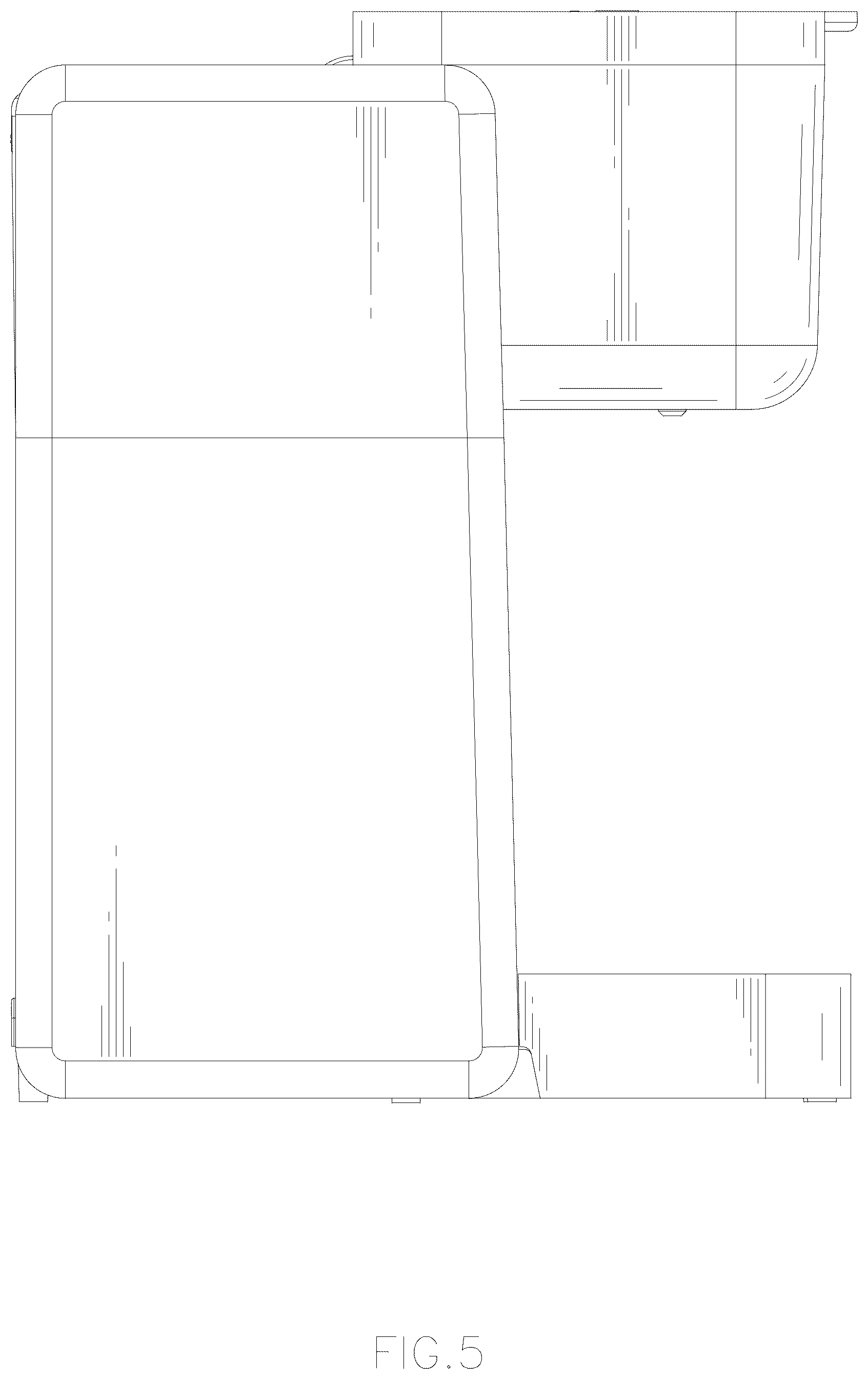 Patent USD1076555 Figure 5 – Coffee machine