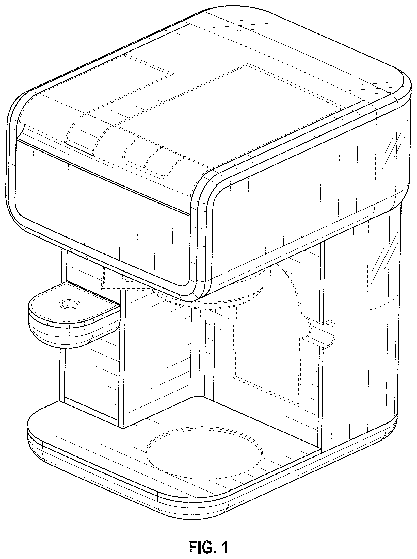 Patent USD1076556 Figure 1 – Coffee maker