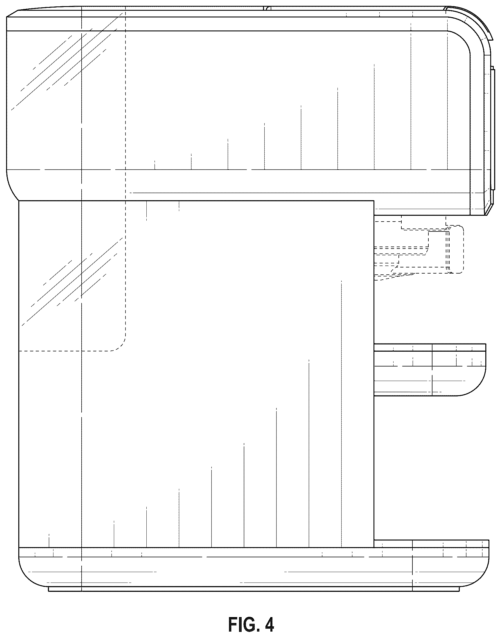 Patent USD1076556 Figure 4 – Coffee maker
