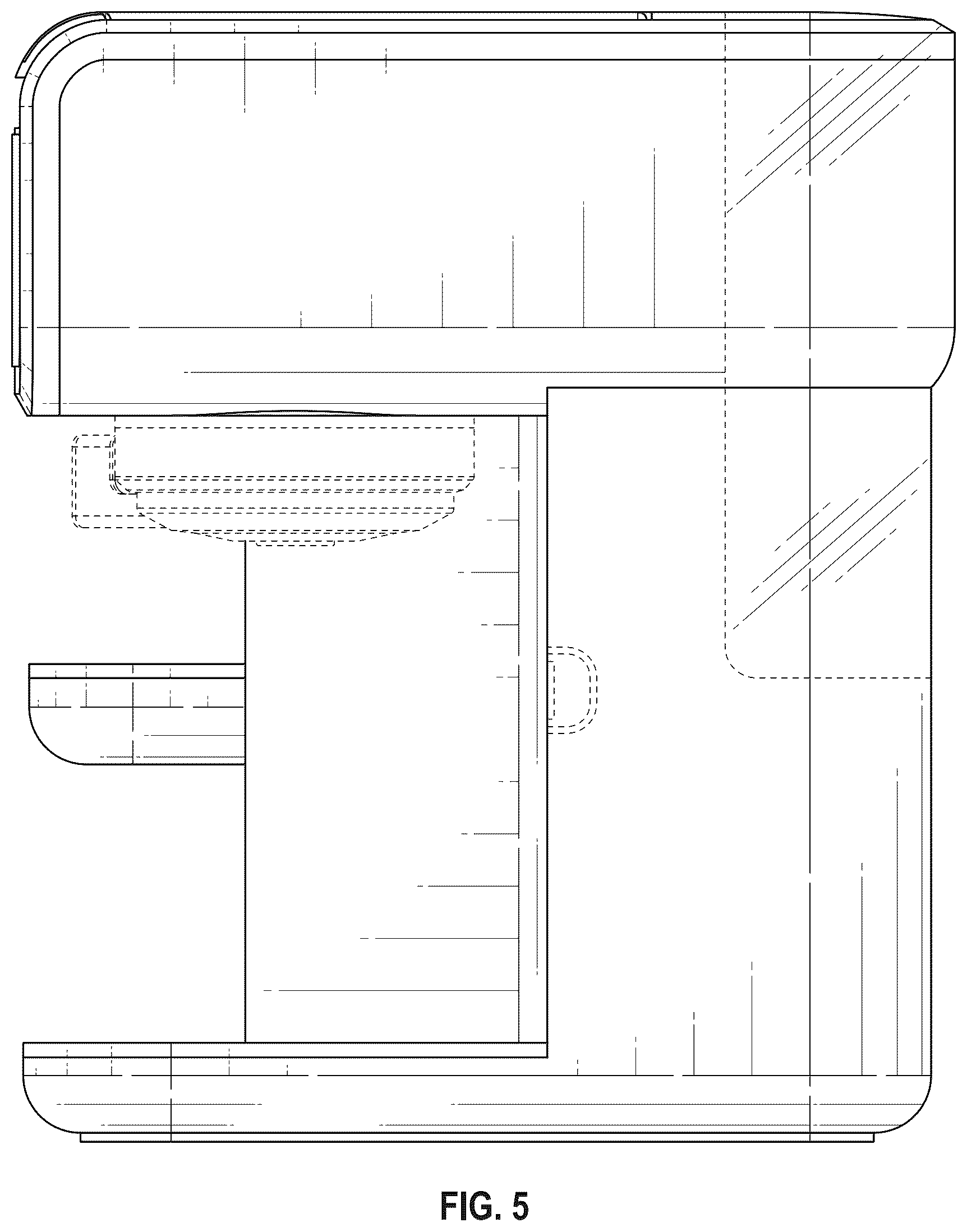 Patent USD1076556 Figure 5 – Coffee maker
