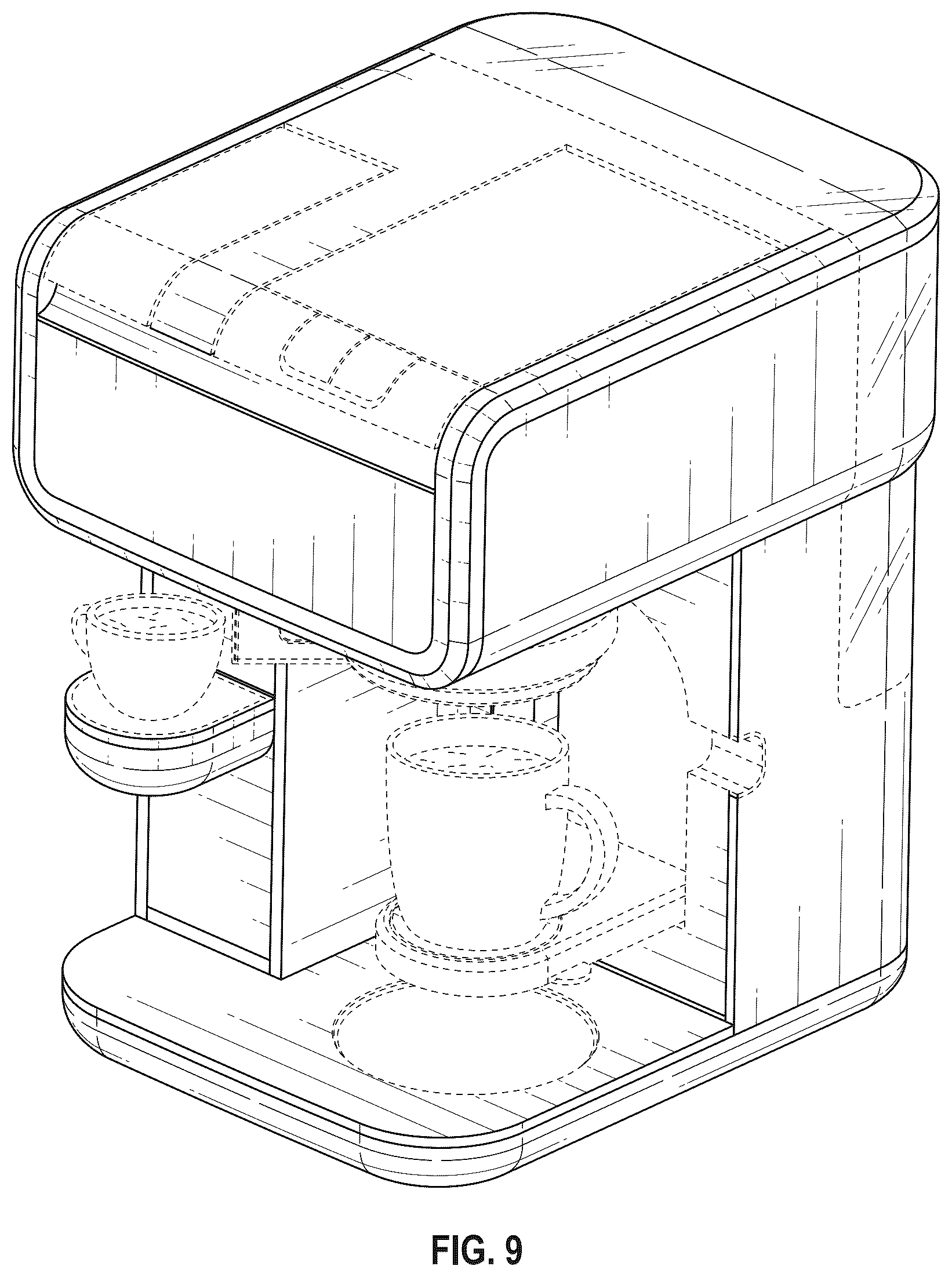 Patent USD1076556 Figure 9 – Coffee maker