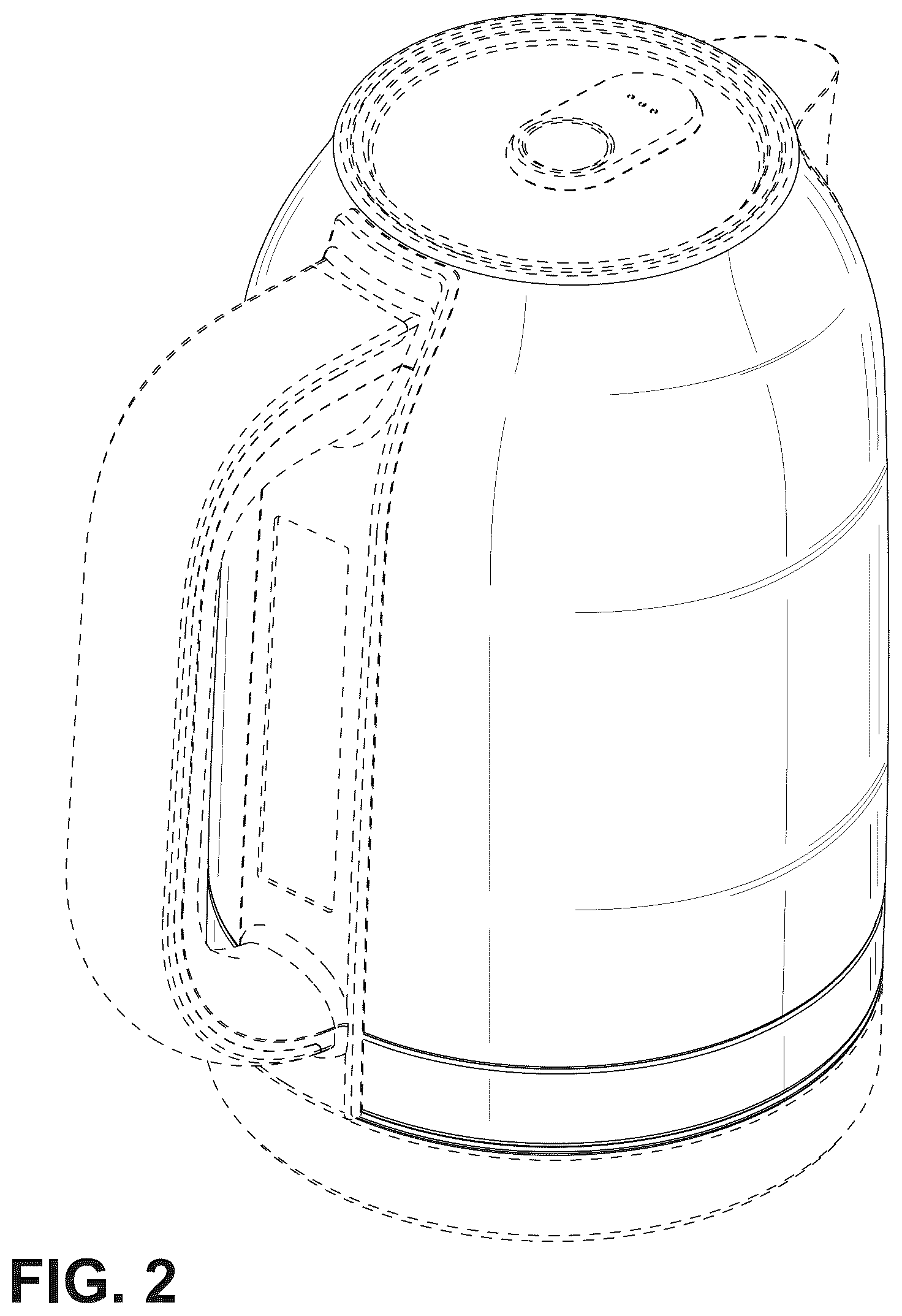 Patent USD1076560 Figure 2 – Electric kettle