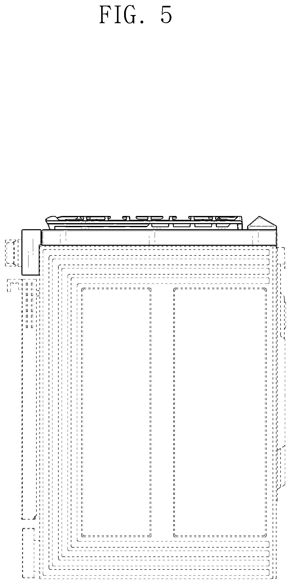 Patent USD1076562 Figure 5 – Gas oven range