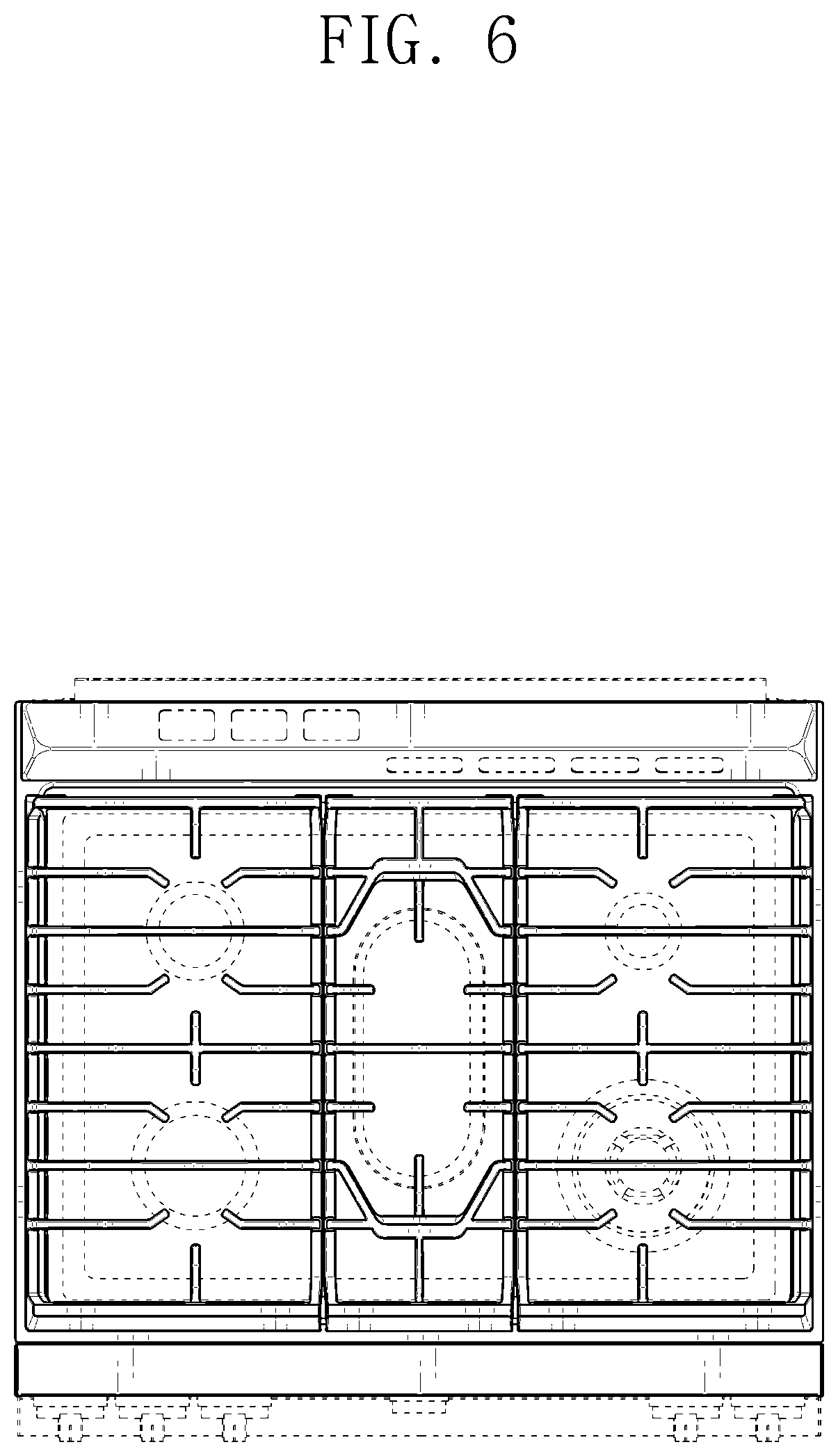 Patent USD1076562 Figure 6 – Gas oven range