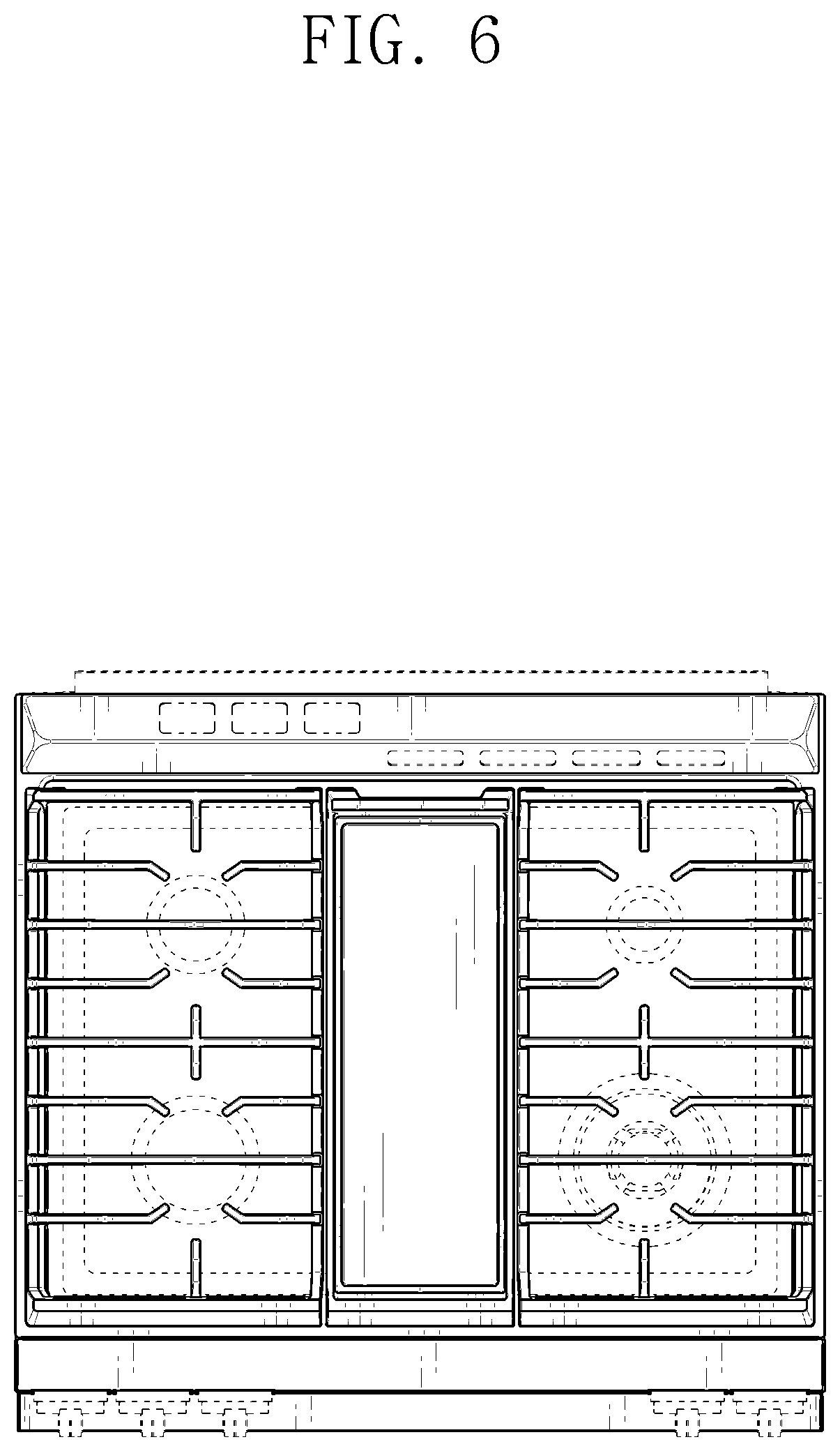 Patent USD1076563 Figure 6 – Gas oven range
