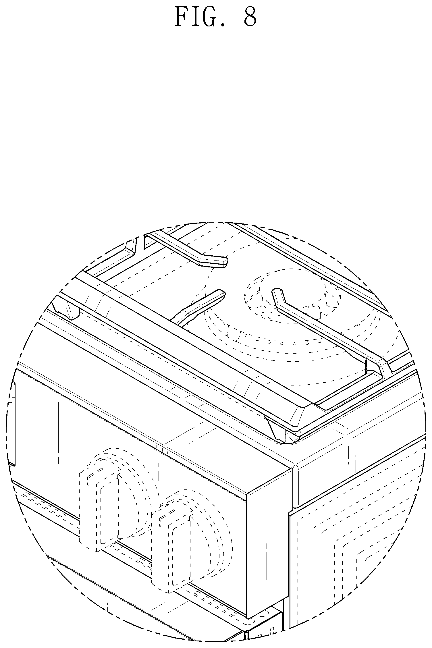 Patent USD1076563 Figure 8 – Gas oven range