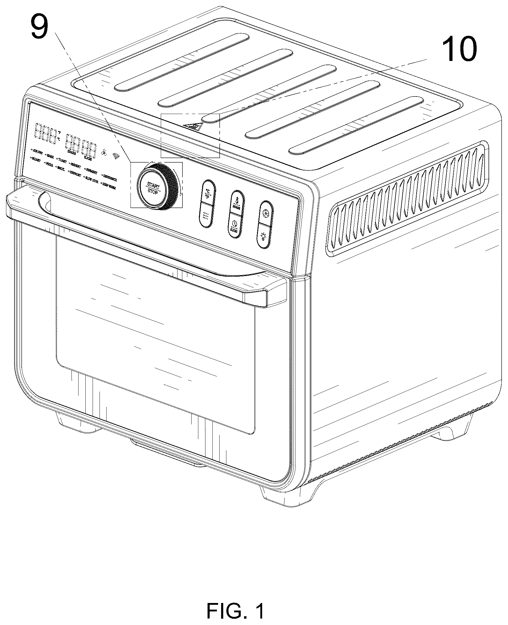Patent USD1076564 Figure 1 – Electric oven