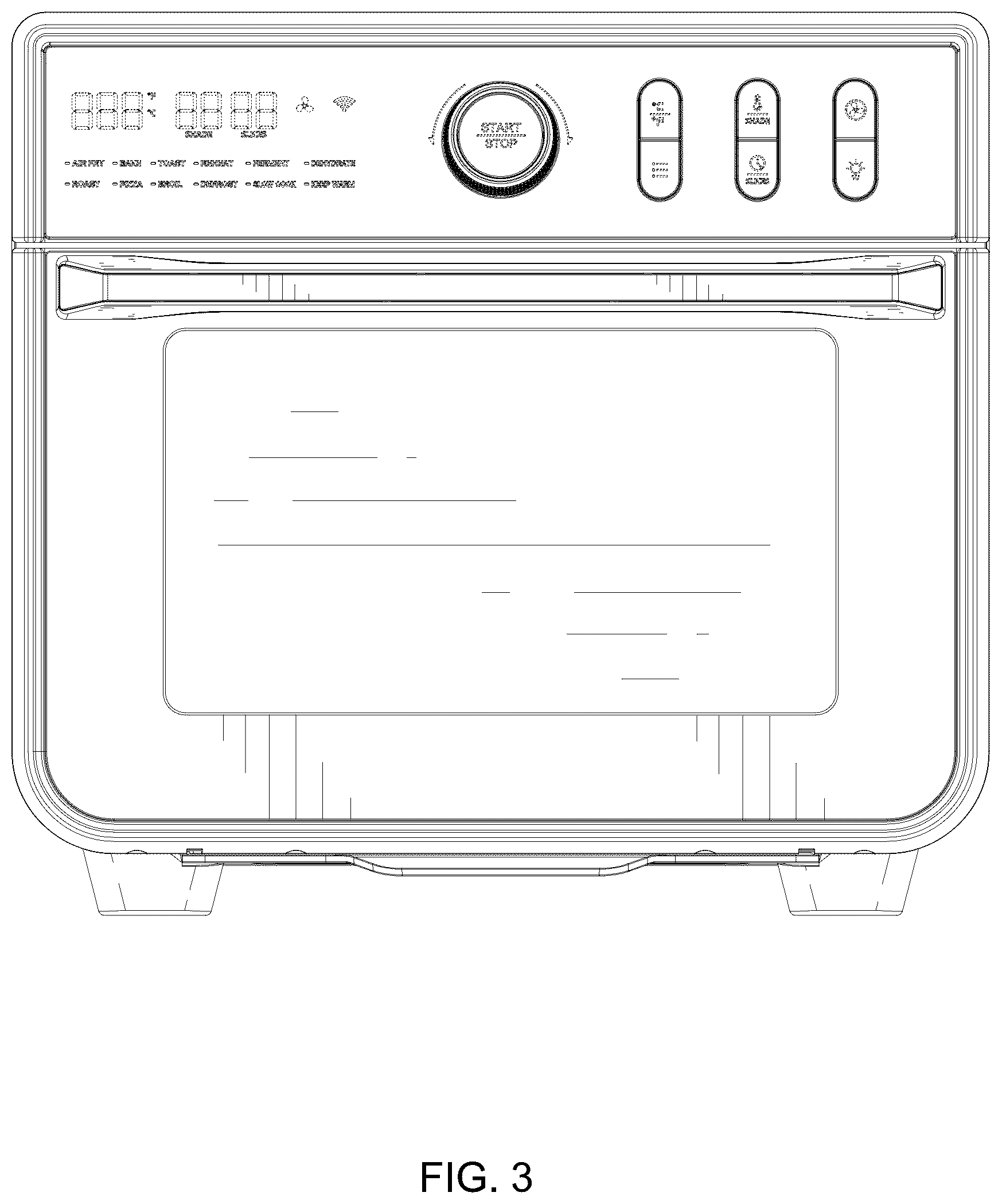 Patent USD1076564 Figure 3 – Electric oven