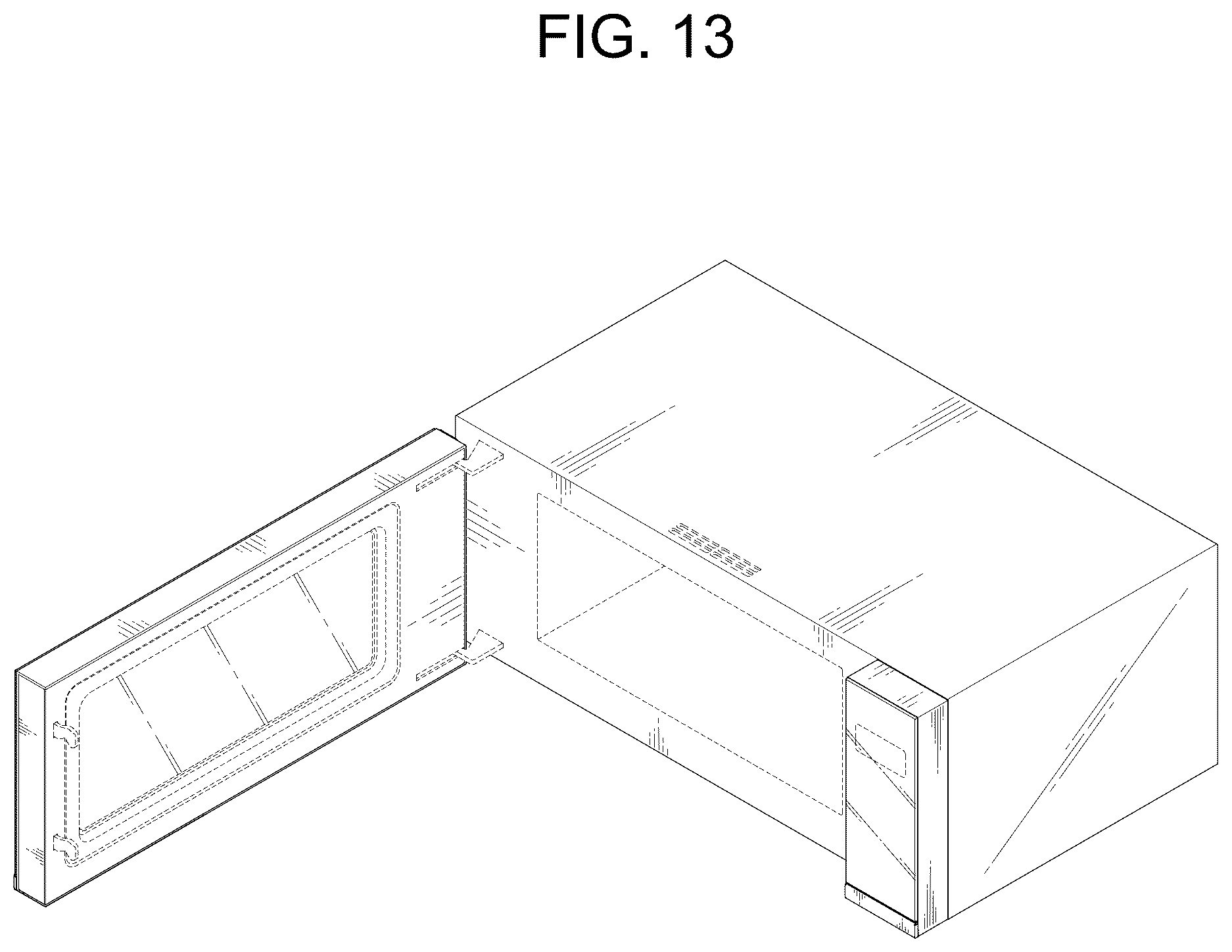 Patent USD1076568 Figure 8 – Microwave oven with hood
