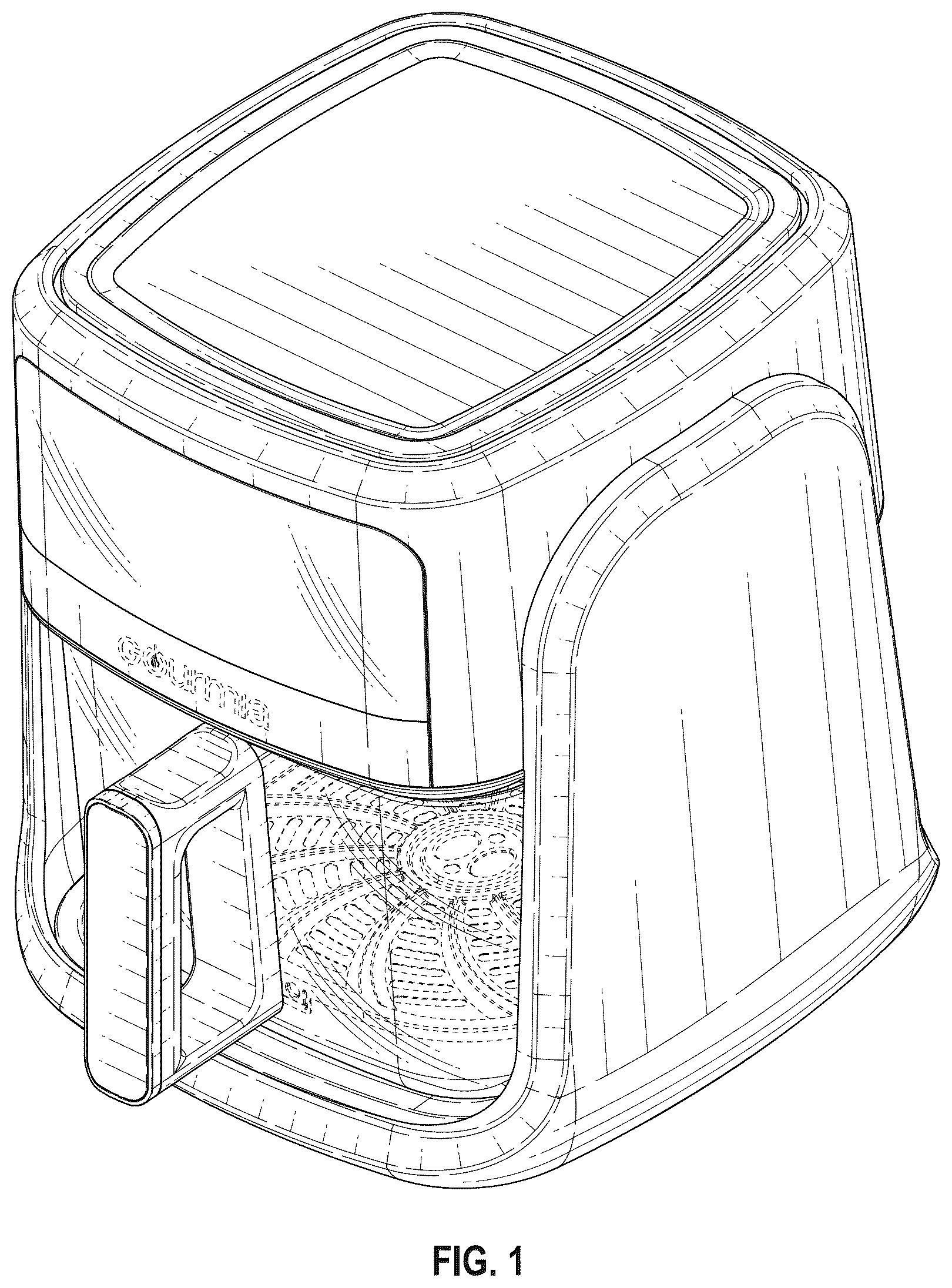 Patent USD1076570 Figure 1 – Air fryer
