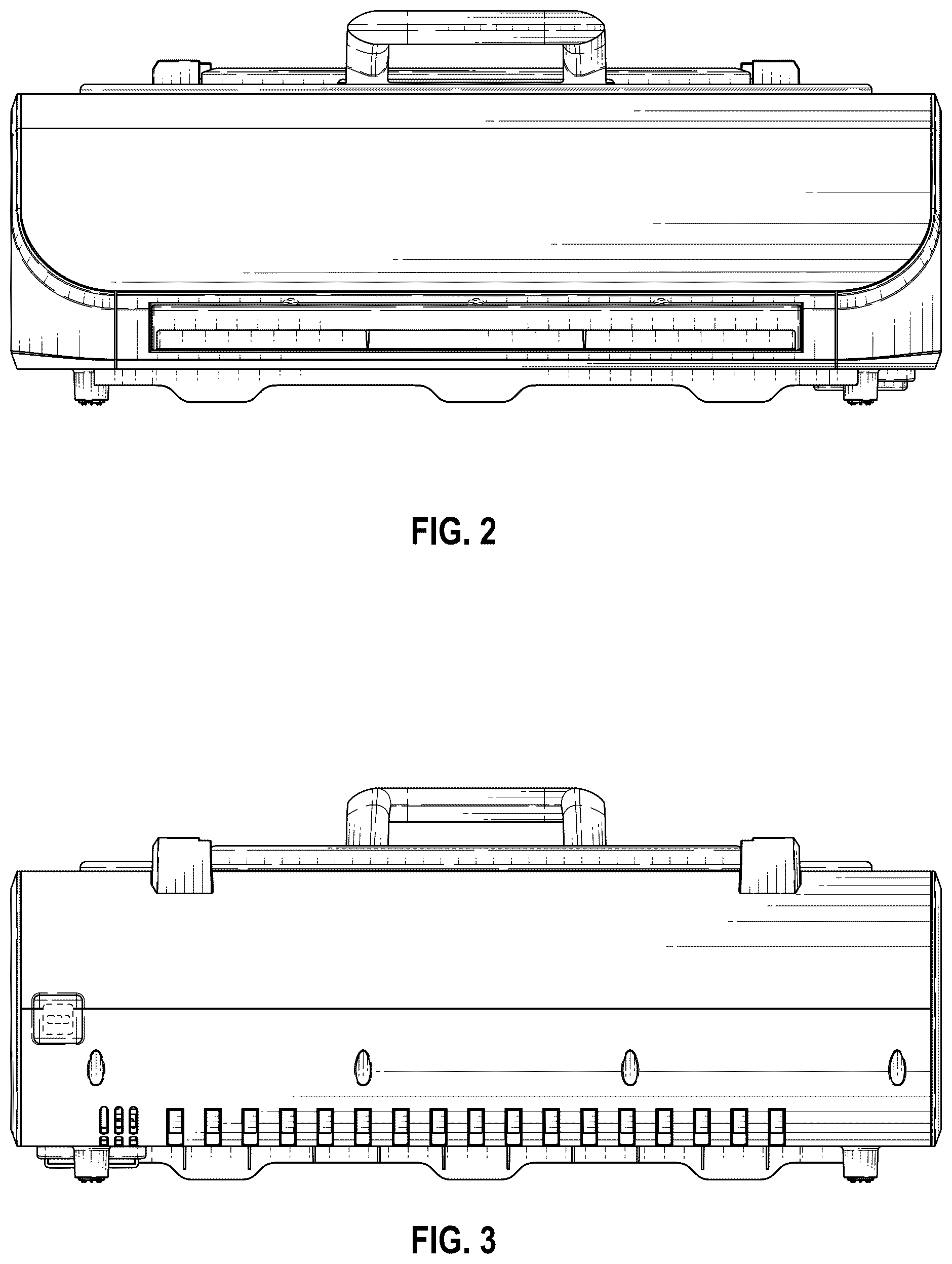 Patent USD1076571 Figure 2 – Combined air fryer grill and food station