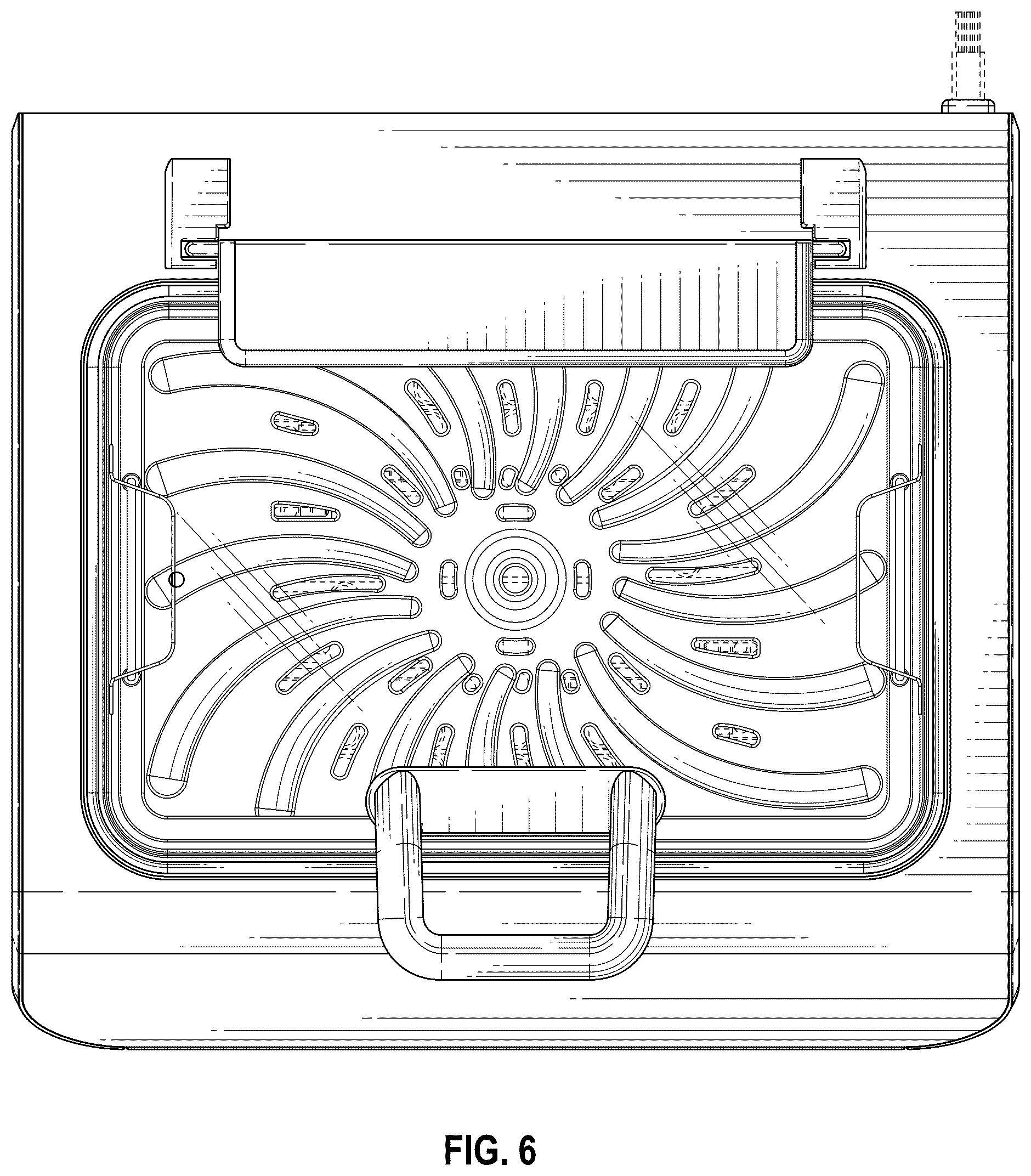 Patent USD1076571 Figure 4 – Combined air fryer grill and food station