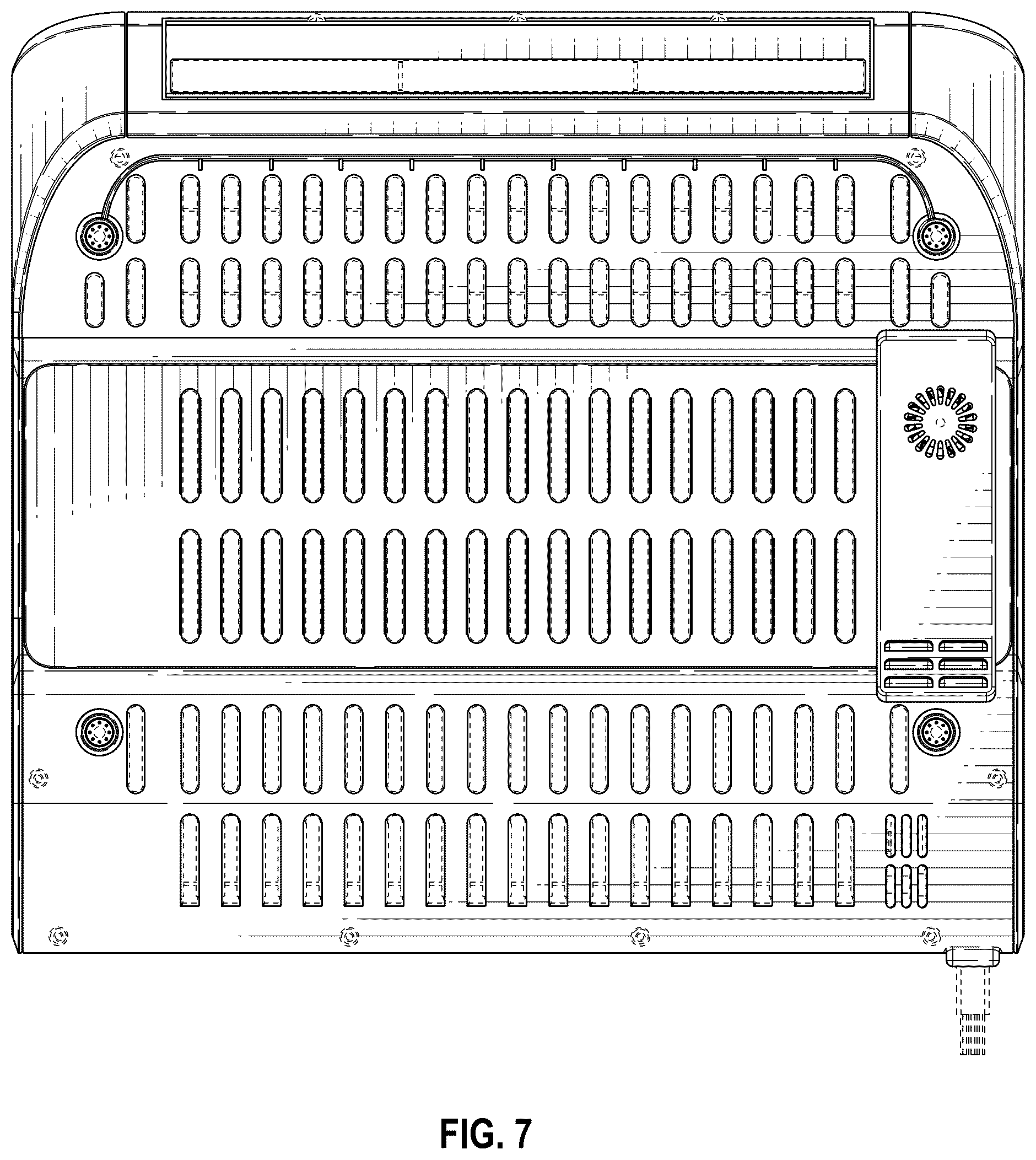 Patent USD1076571 Figure 5 – Combined air fryer grill and food station