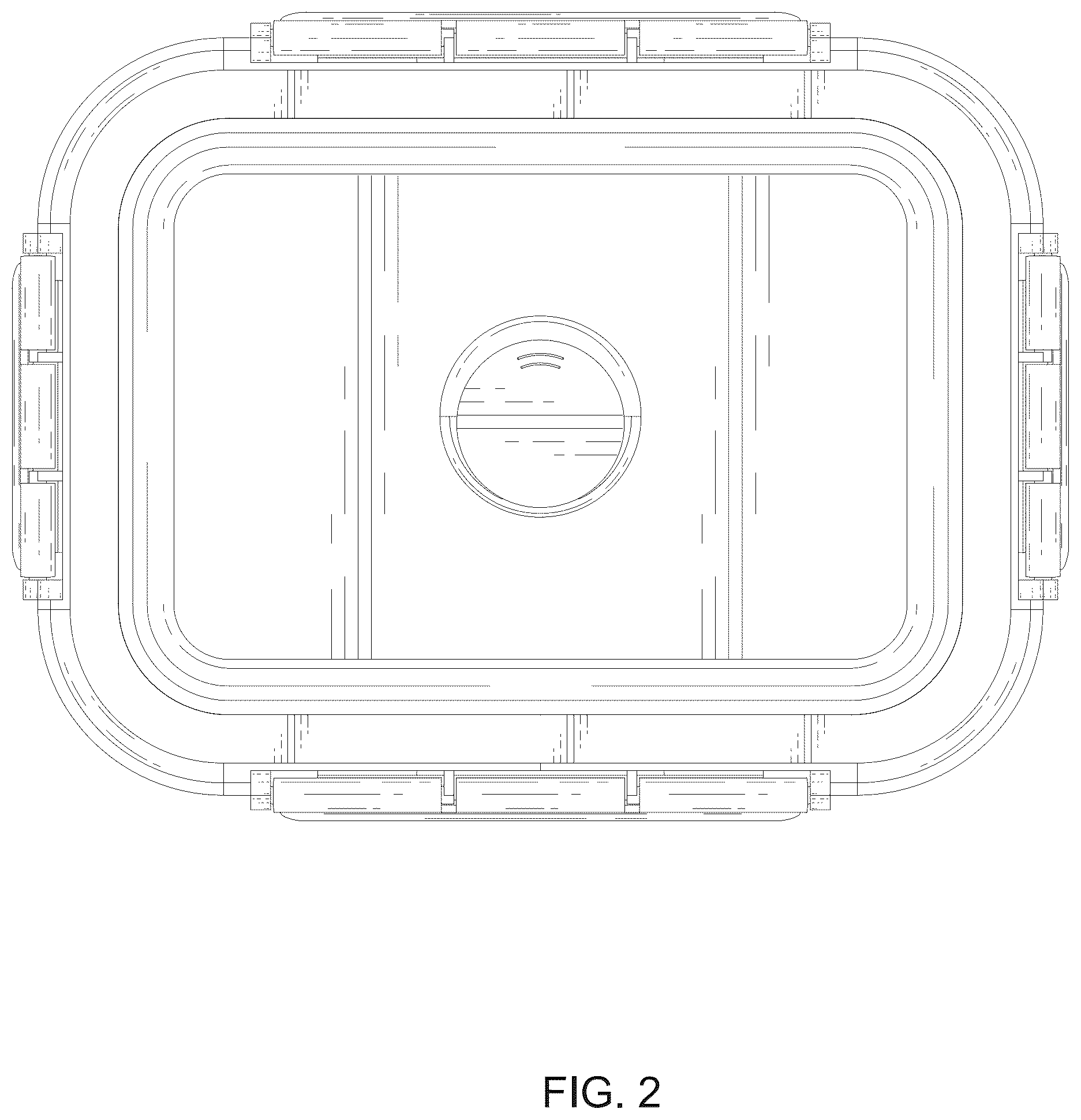 Patent USD1076576 Figure 2 – Container lid