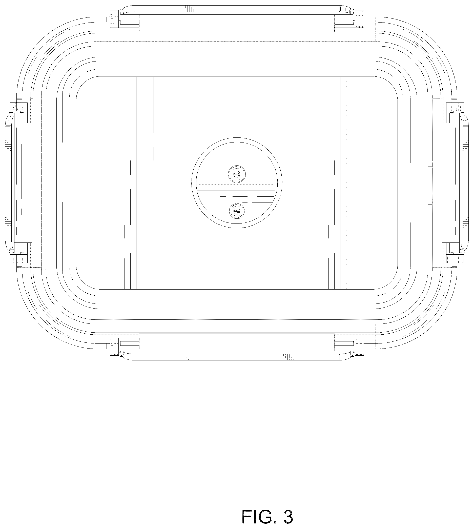 Patent USD1076576 Figure 3 – Container lid