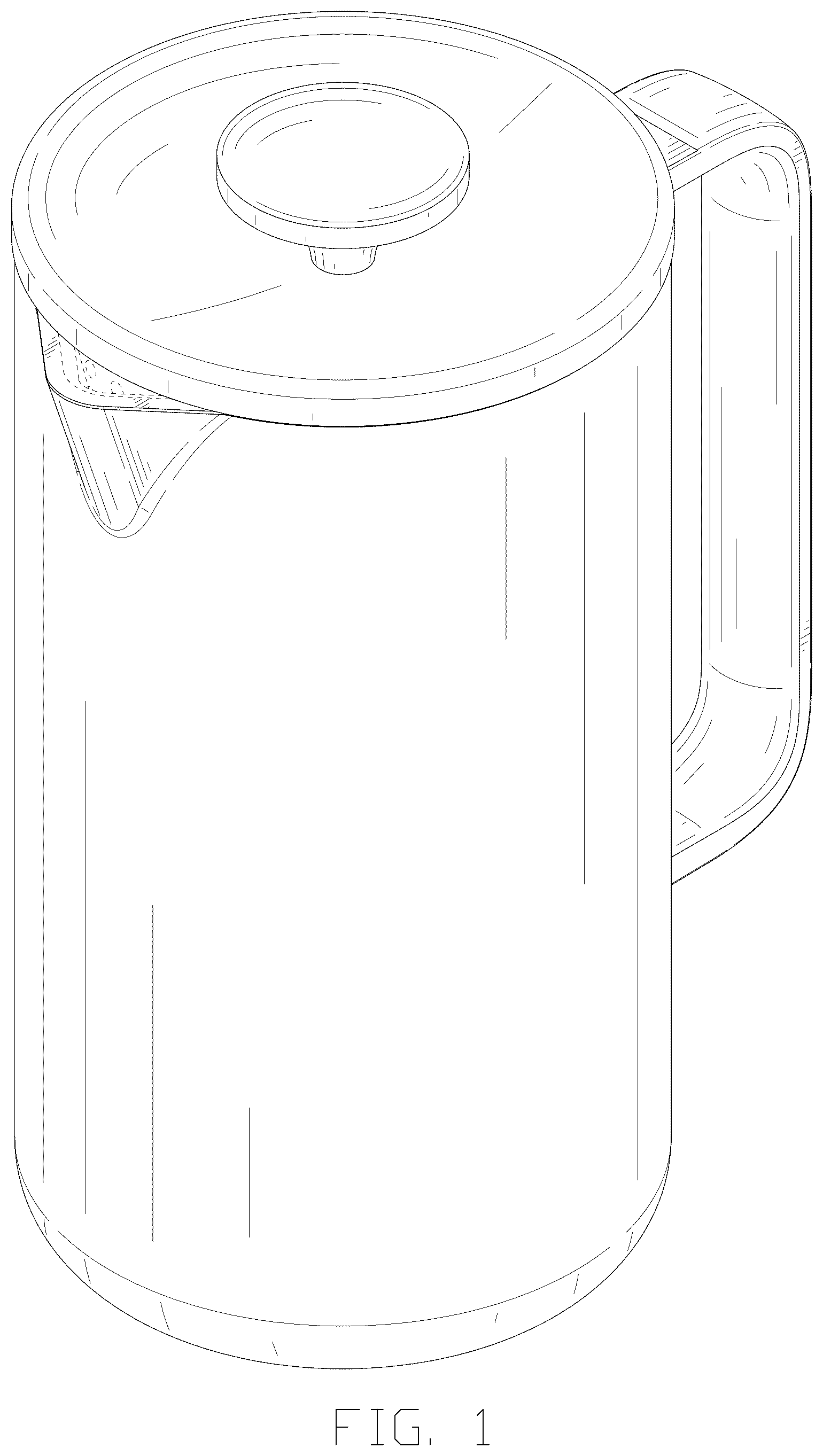 Patent USD1076582 Figure 1 – French press coffee maker
