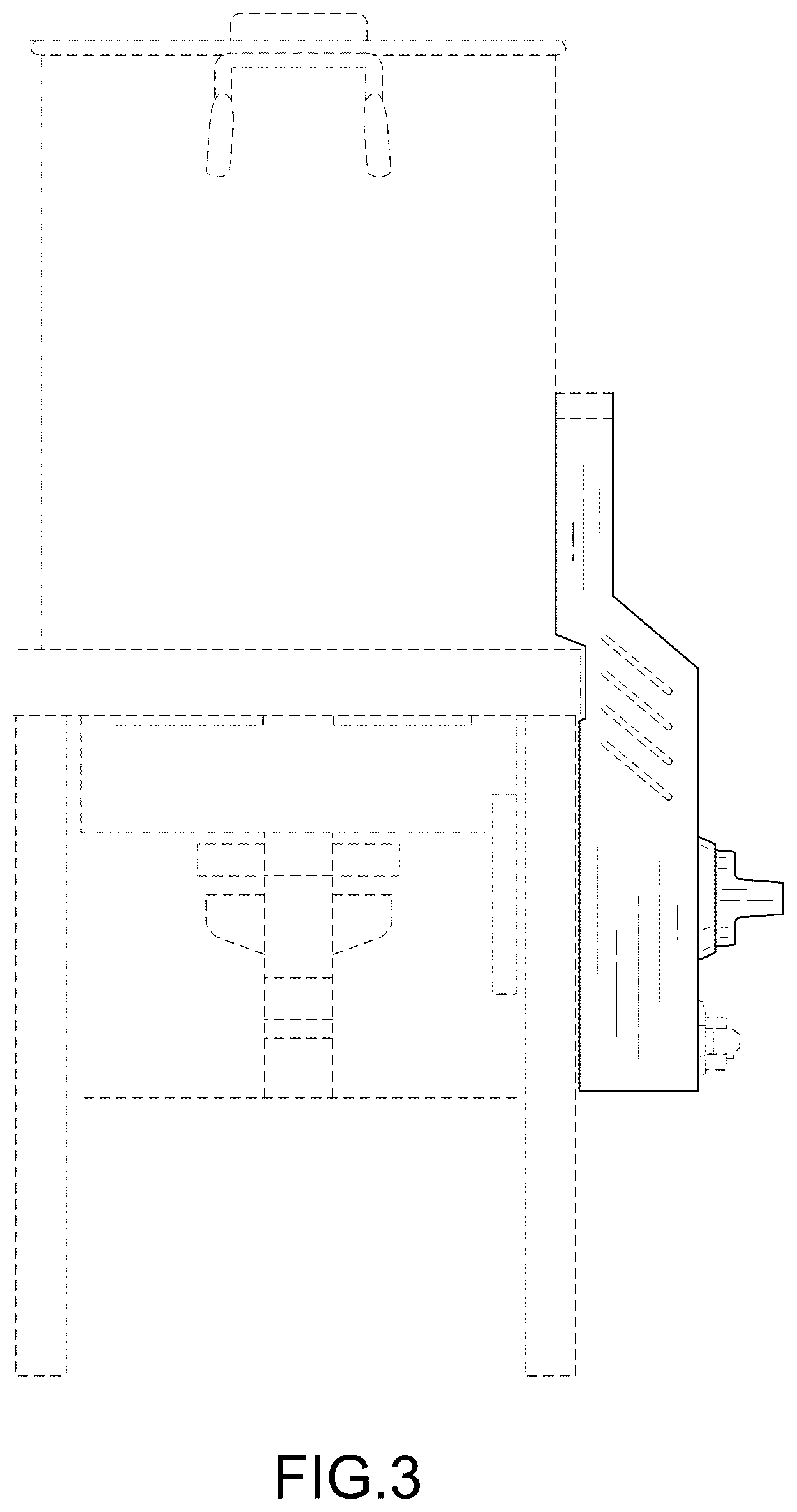 Patent USD1076583 Figure 3 – Cooking stand